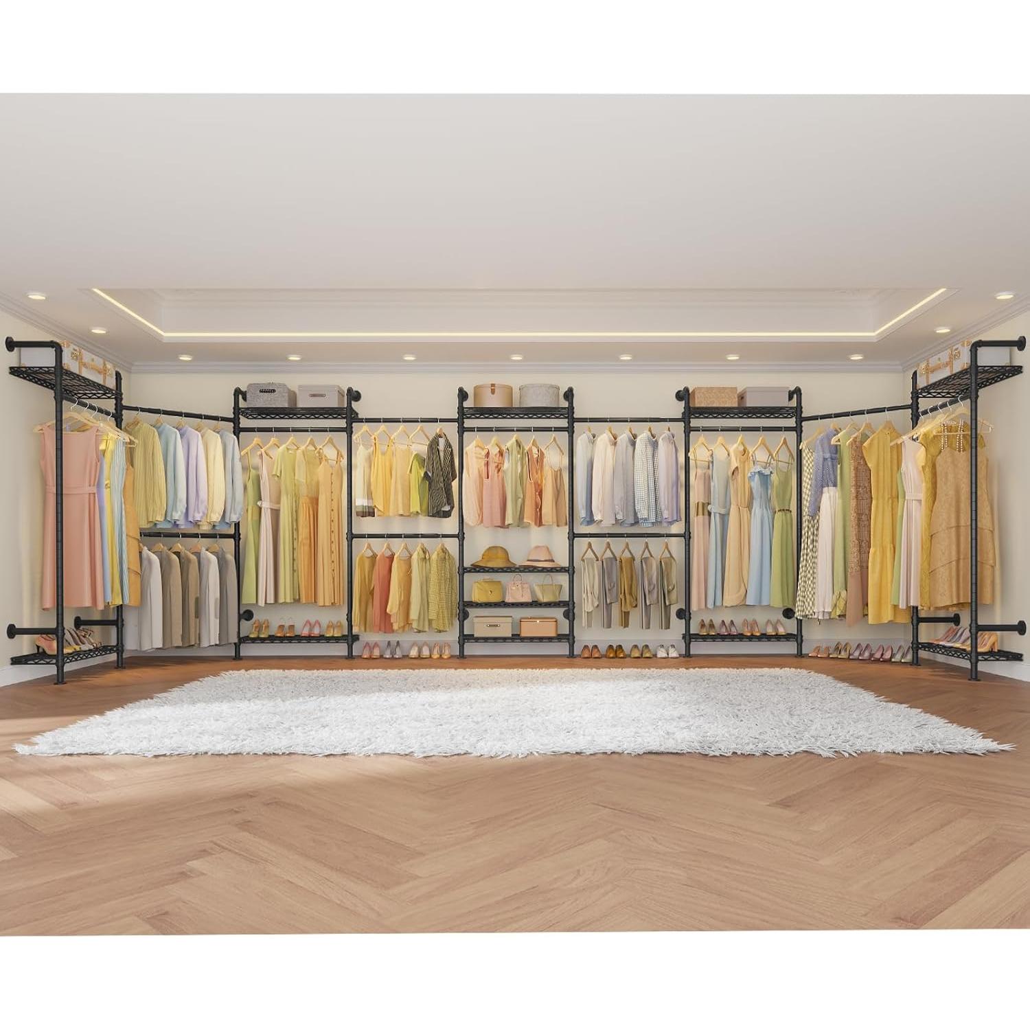 Soporte de Ropa Montado en Pared Timate F4 Negro Ajustable