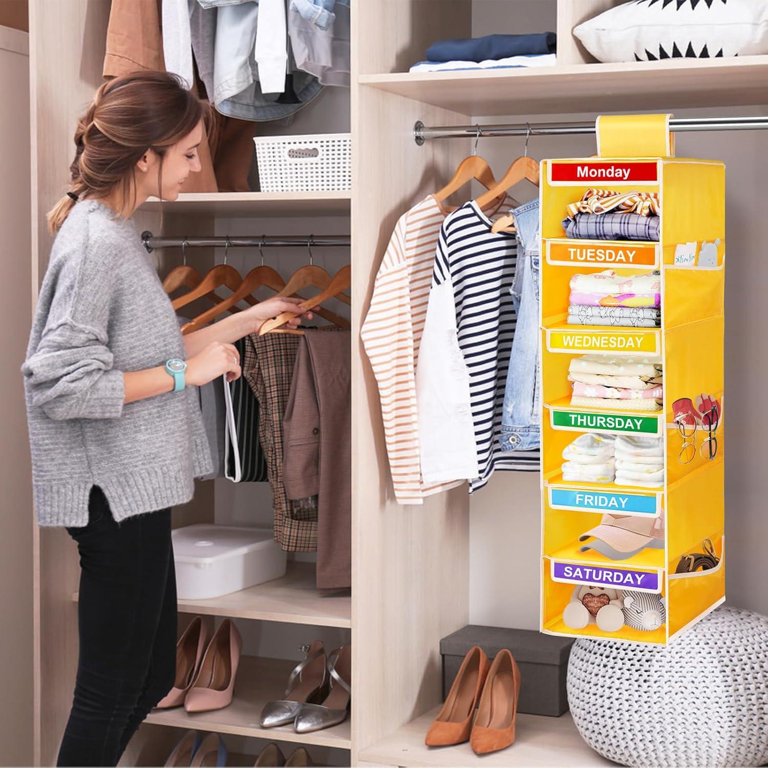 Organizador Colgante de Ropa para Niños YOCOMEY 6 Estantes