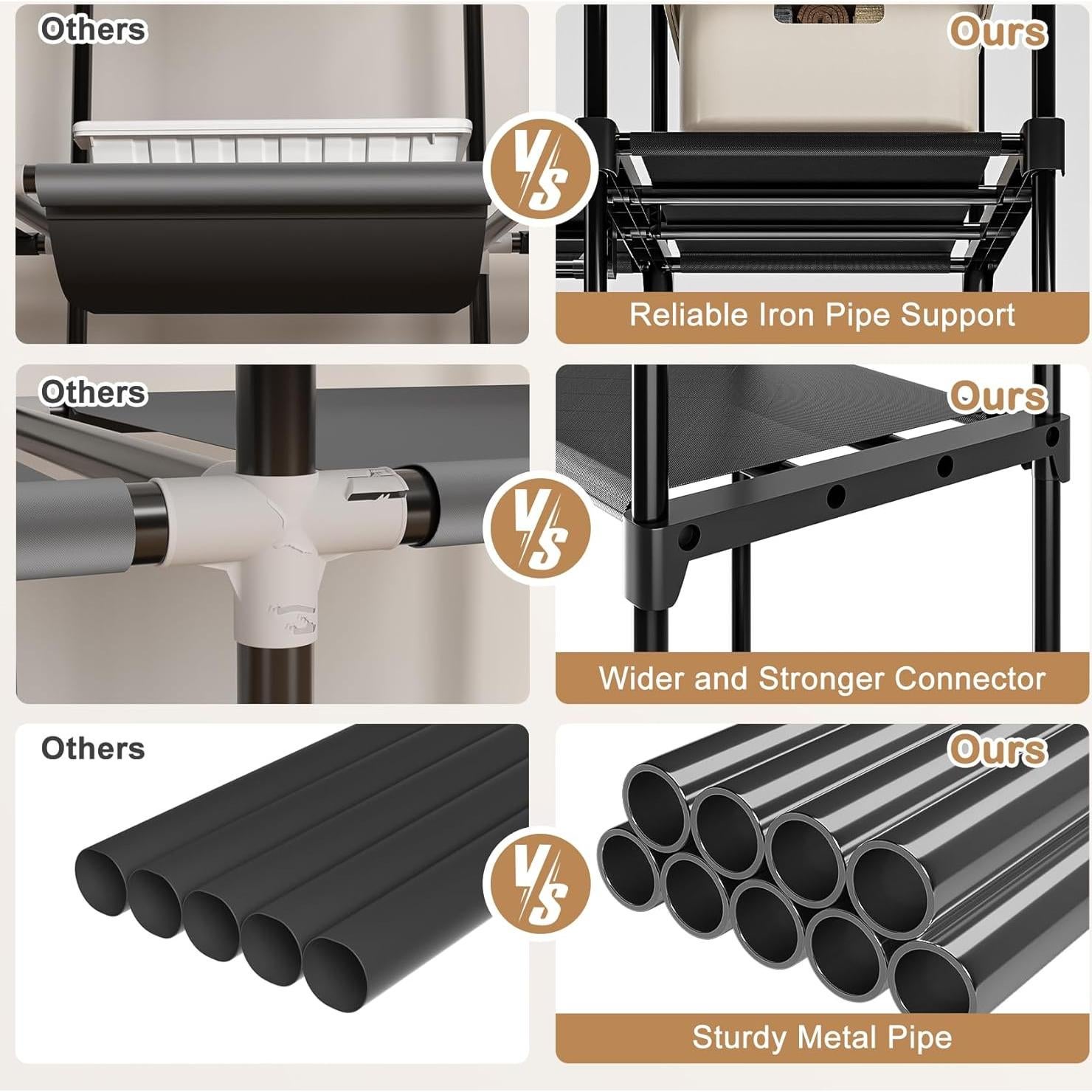 Armario Portátil Neatrays 121.4x40.1x161 cm con 4 Estantes