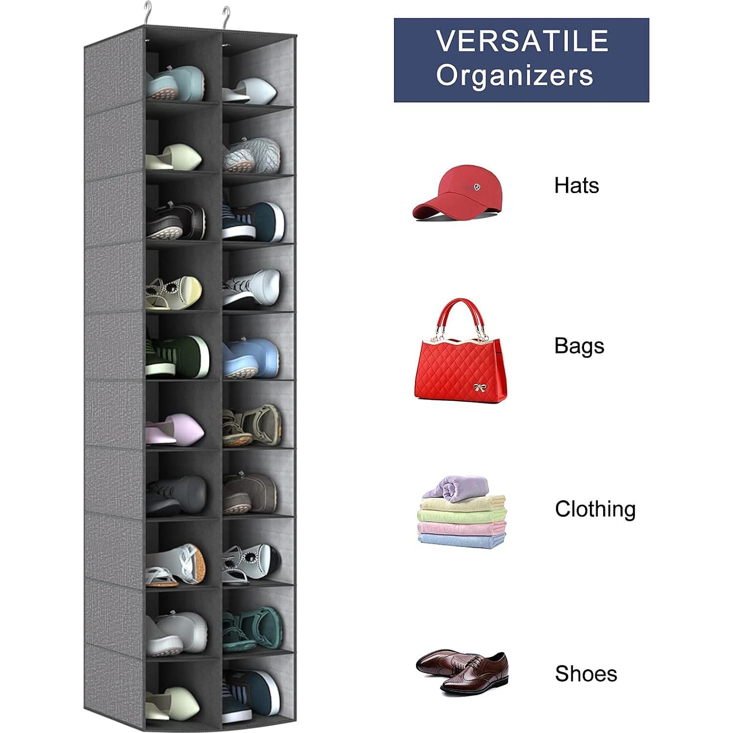 Organizador de Zapatos Colgante Coastal Rose 20 Secciones Gris