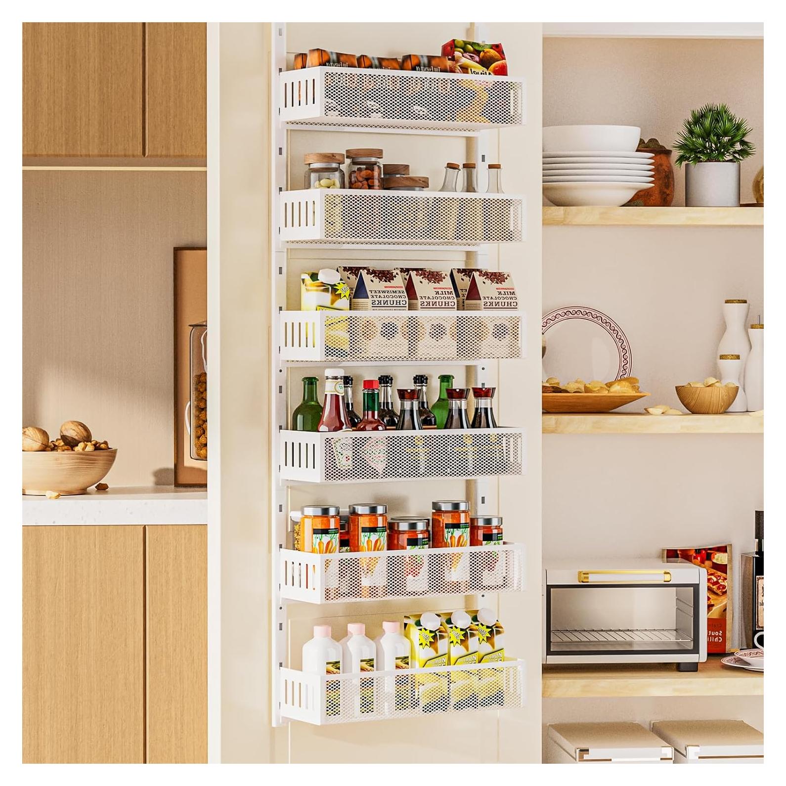 Organizador de despensa colgante DAOTENGQL 6 niveles Blanco