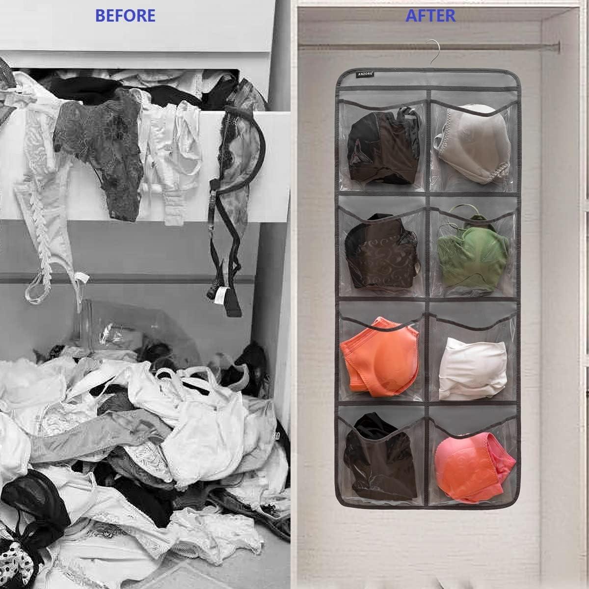 Organizador Colgante de Closet ANZORG con 26 Bolsillos Transparentes
