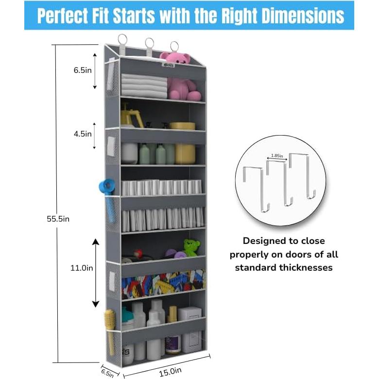 Organizador de Puerta BRENIX con 5 Bolsillos y 10 Laterales