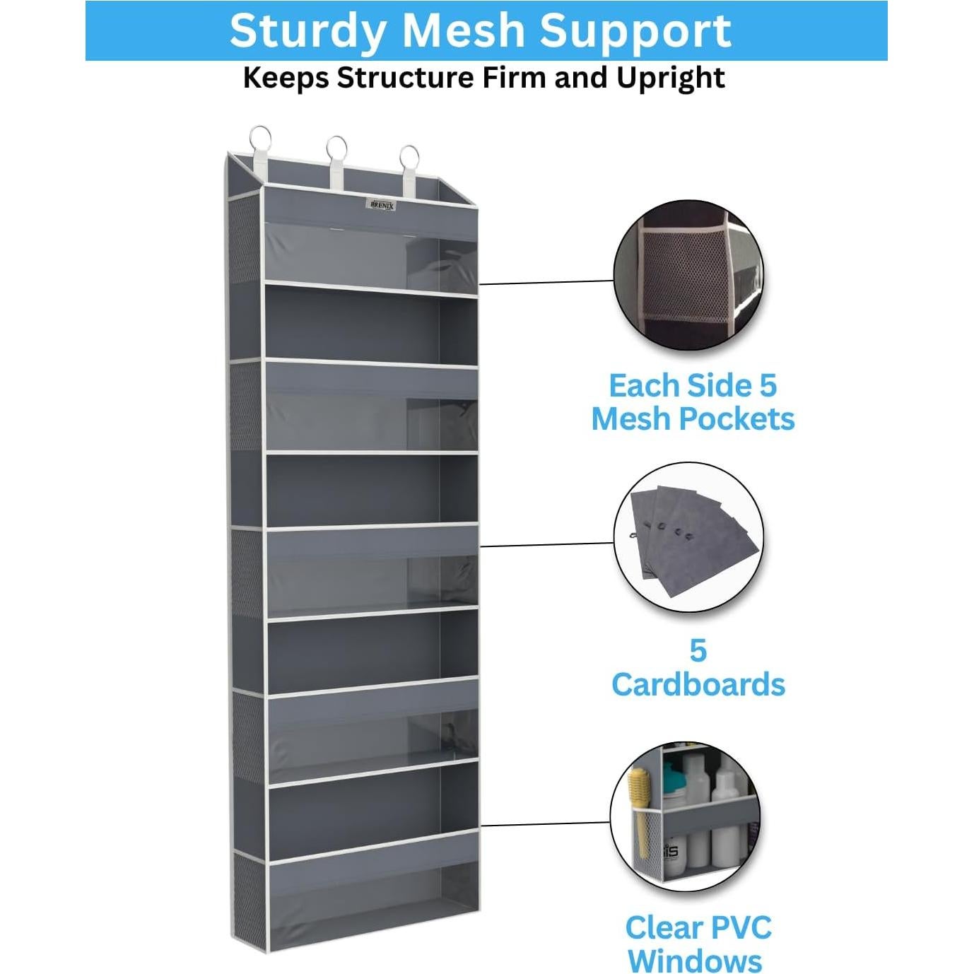 Organizador de Puerta BRENIX con 5 Bolsillos y 10 Laterales