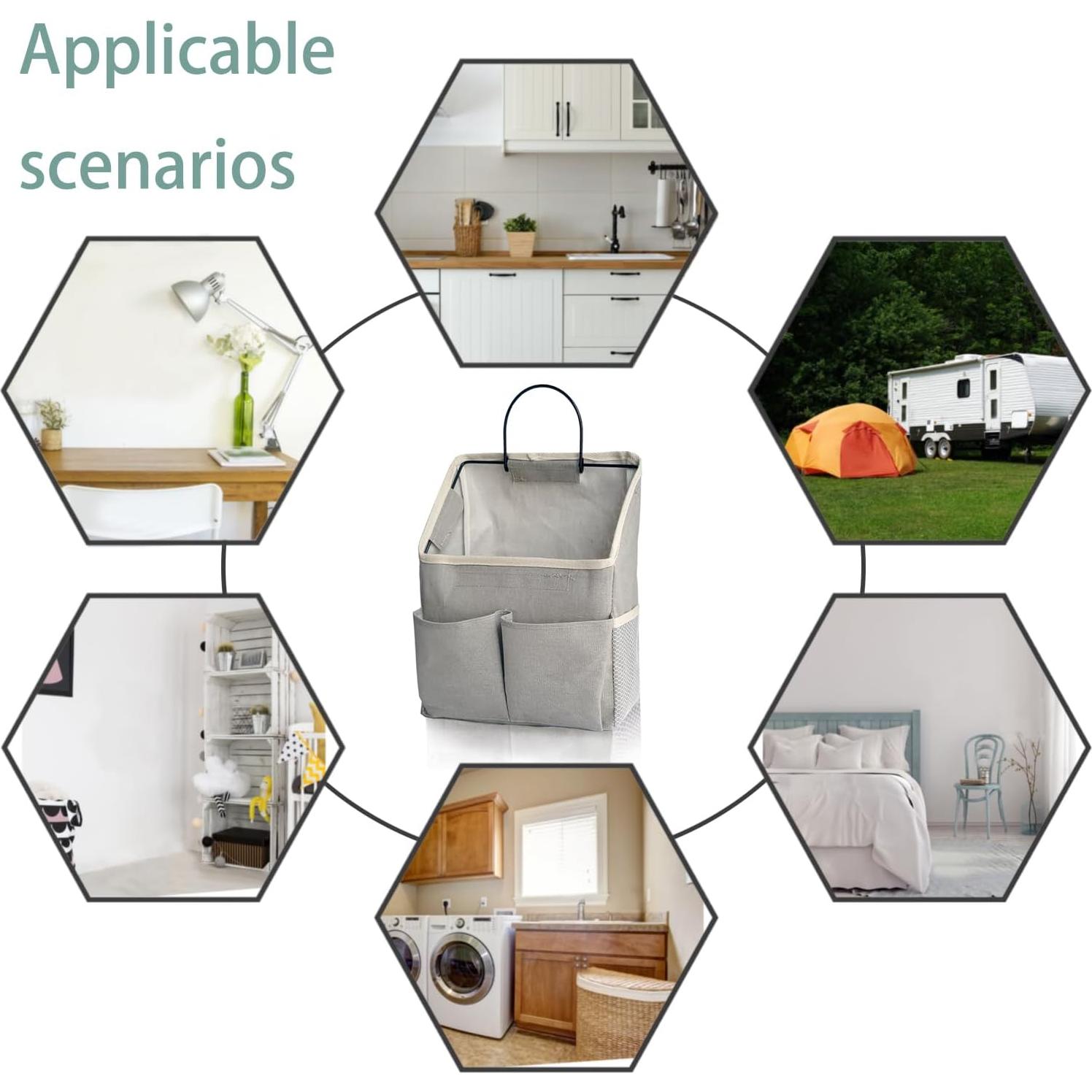 Organizador Colgante Someteth 2 Pcs Gris para Almacenamiento