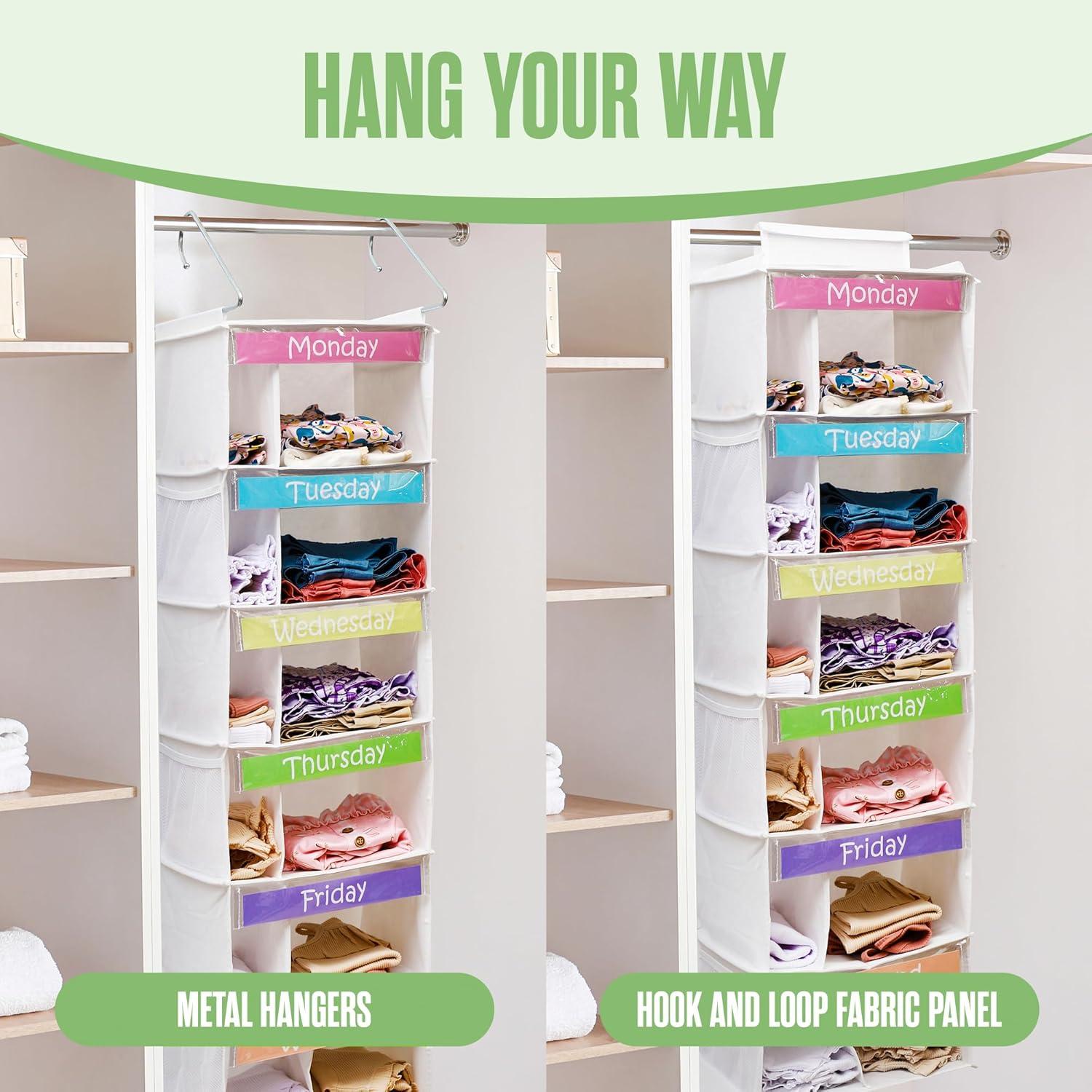 Organizador de Ropa Semanal Colgante Houseables 6 Estantes