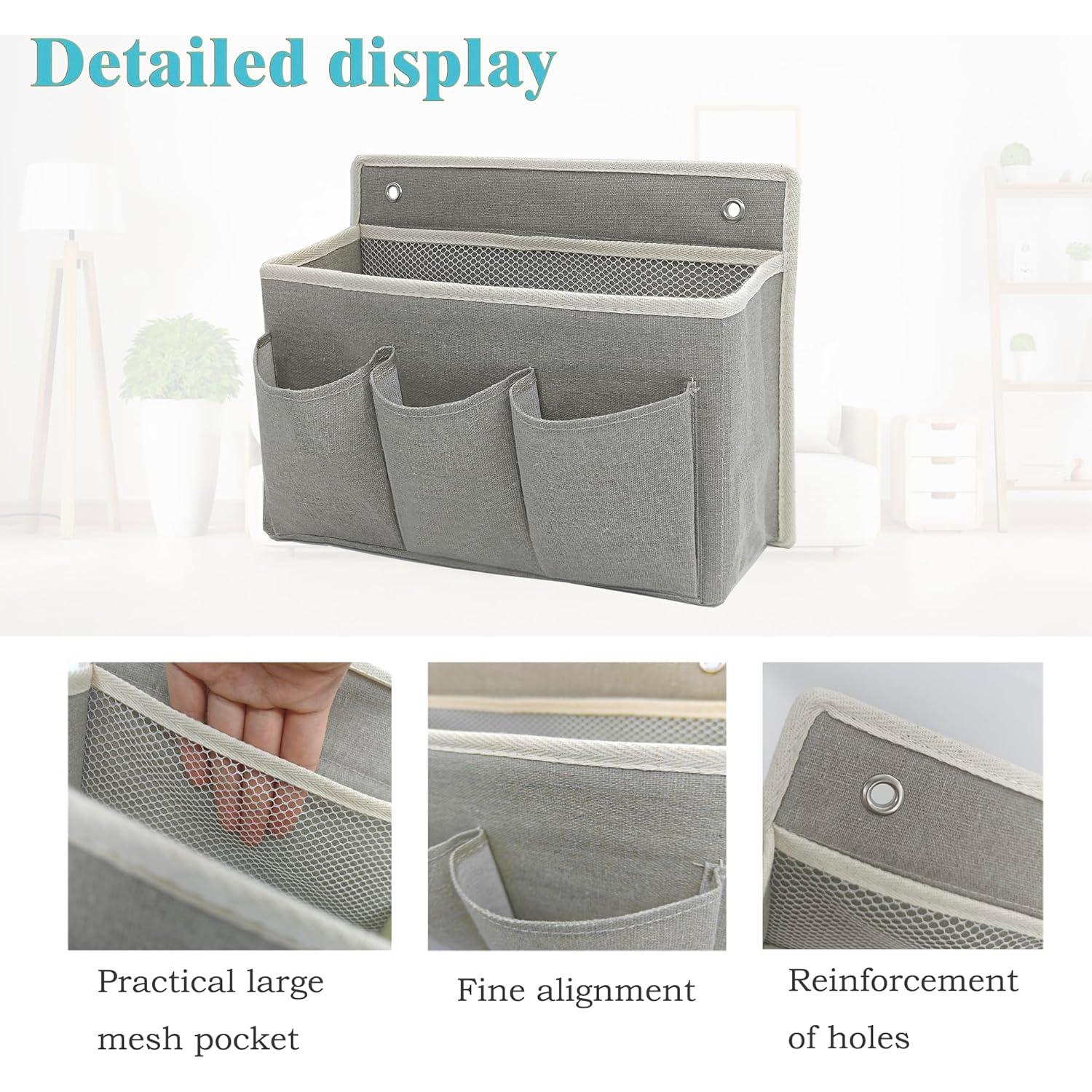 Organizador de Pared Someteth Gris - 2 Cestas Colgantes 5 Compartimentos