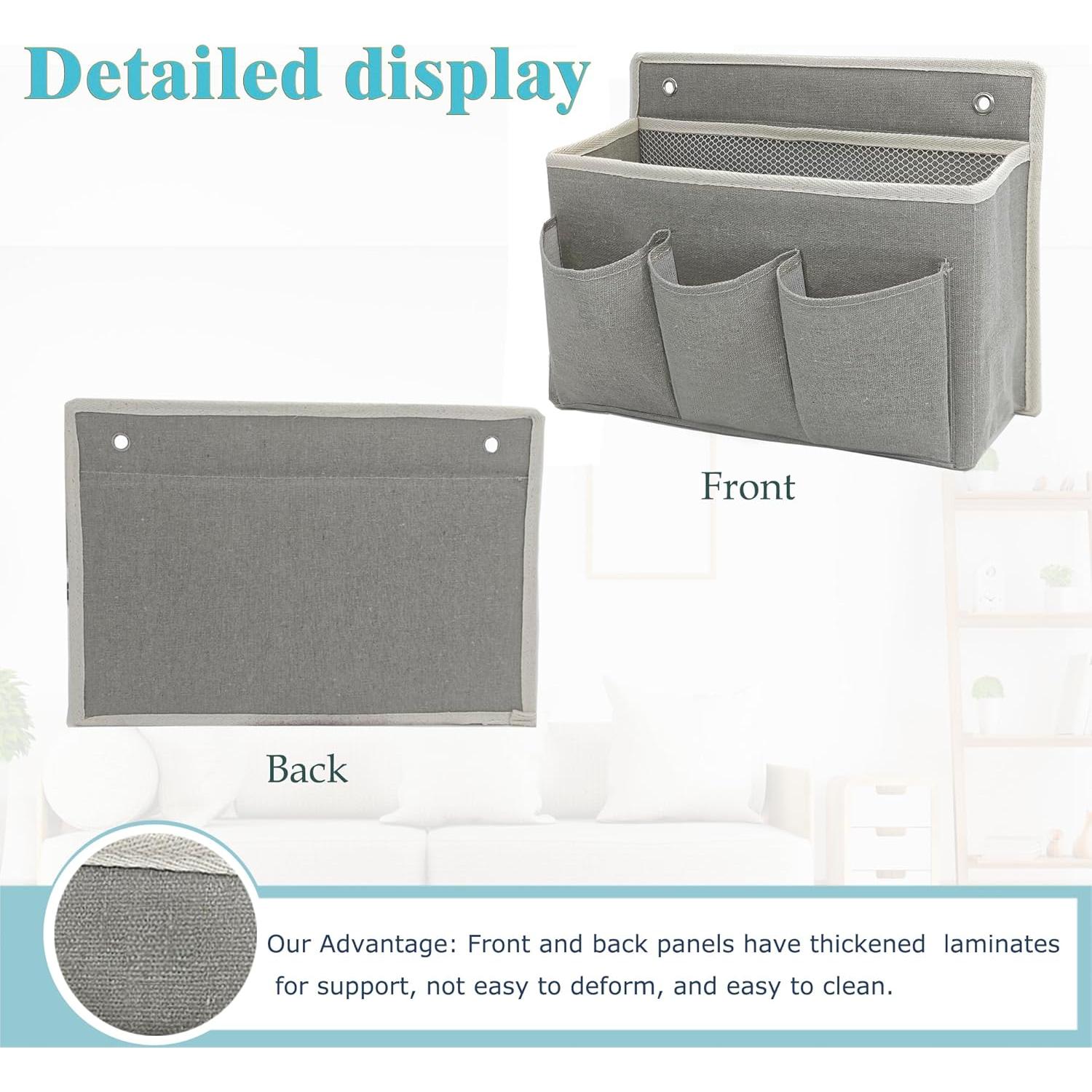 Organizador de Pared Someteth Gris - 2 Cestas Colgantes 5 Compartimentos