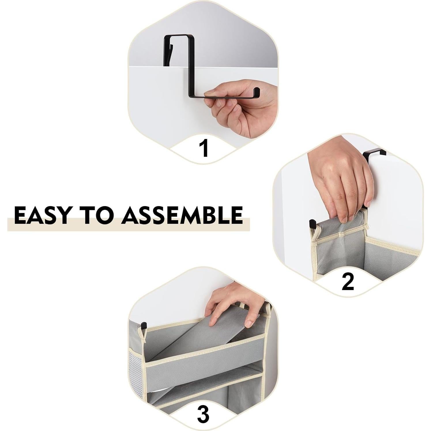 Organizador Sobre La Puerta 6 Estantes Roomtalk Gris 137cm