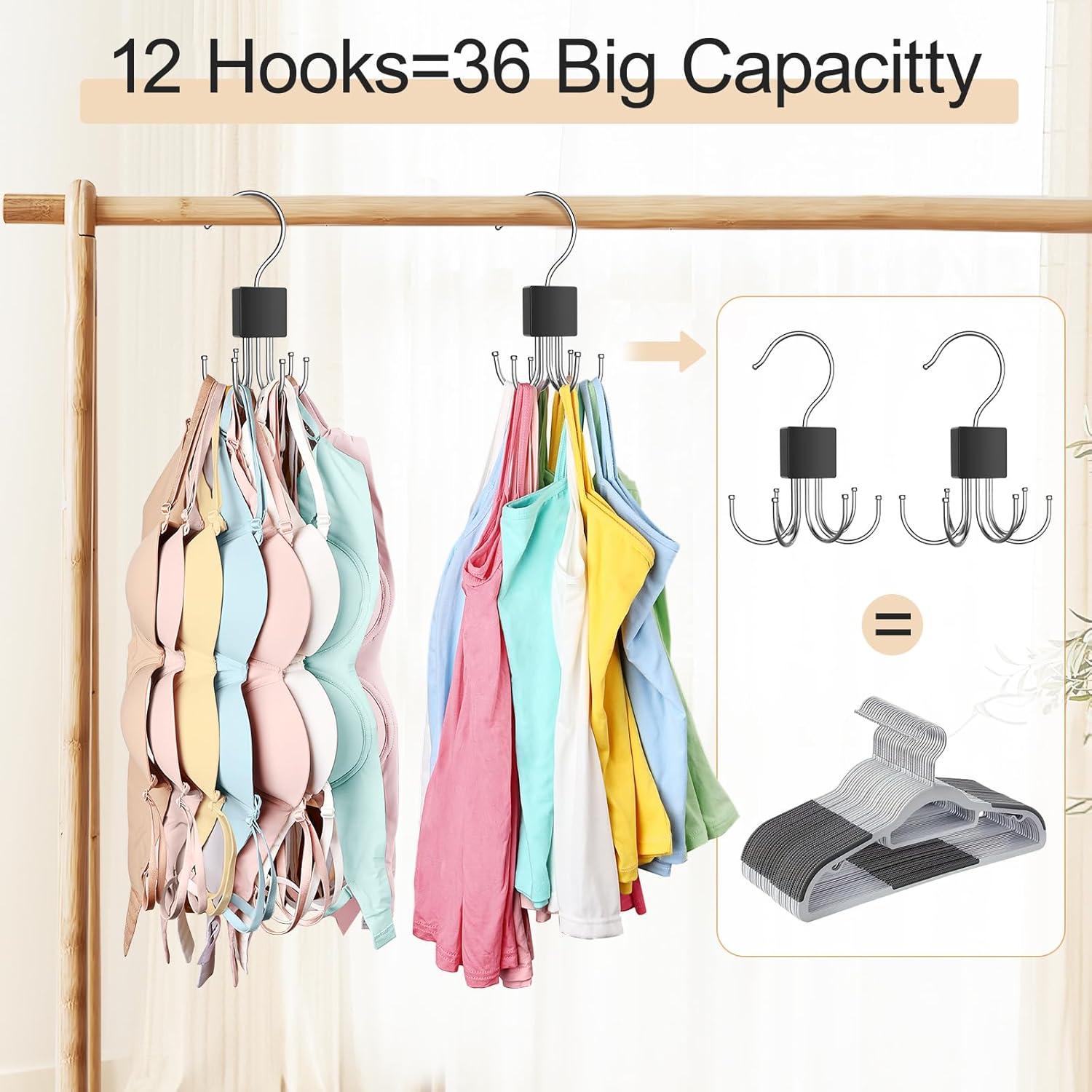 Pack de 2 Perchas para Sujetadores Resovo, Rotativas 360°