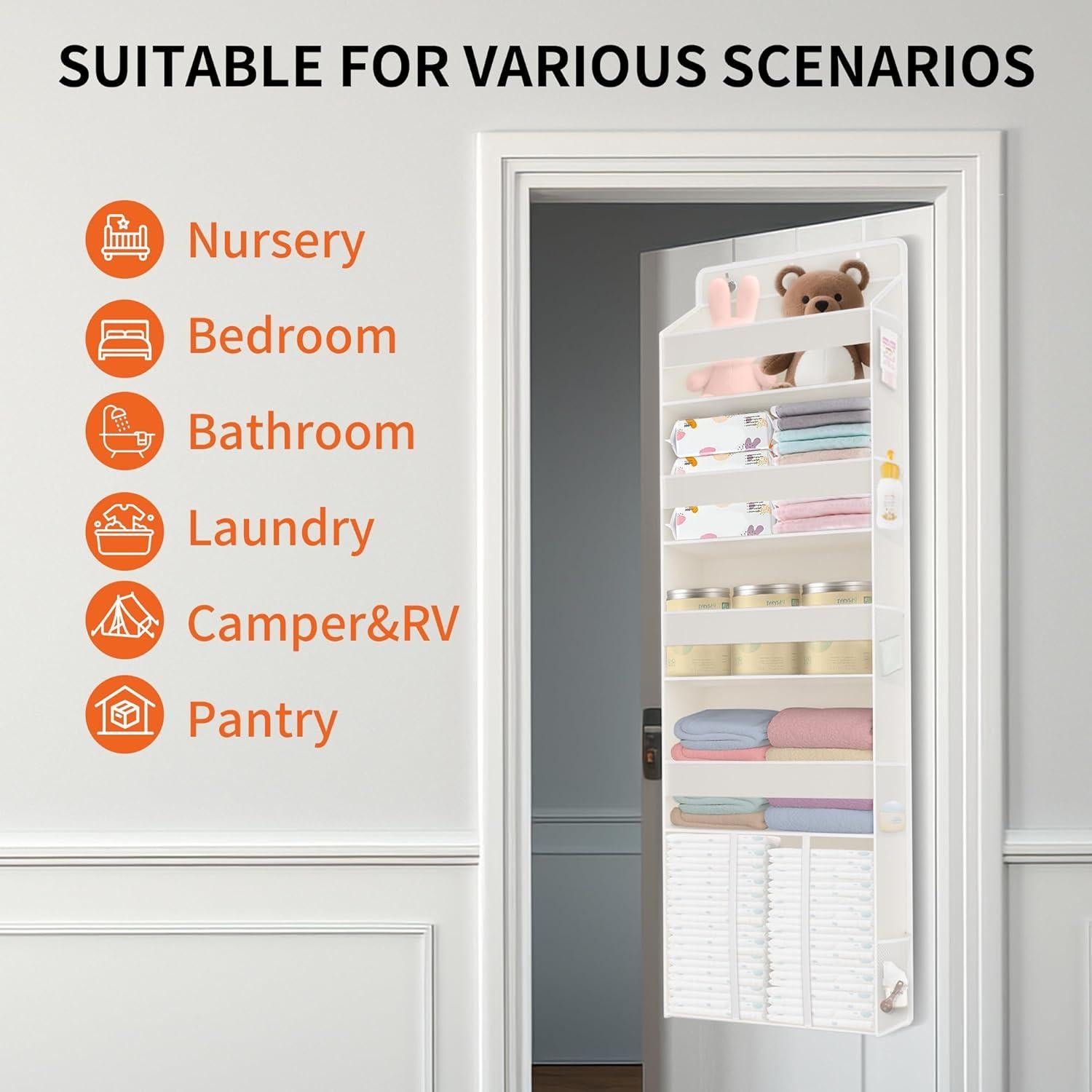 Organizador de Pañales sobre la Puerta TAHAVICE Beige 145x38cm