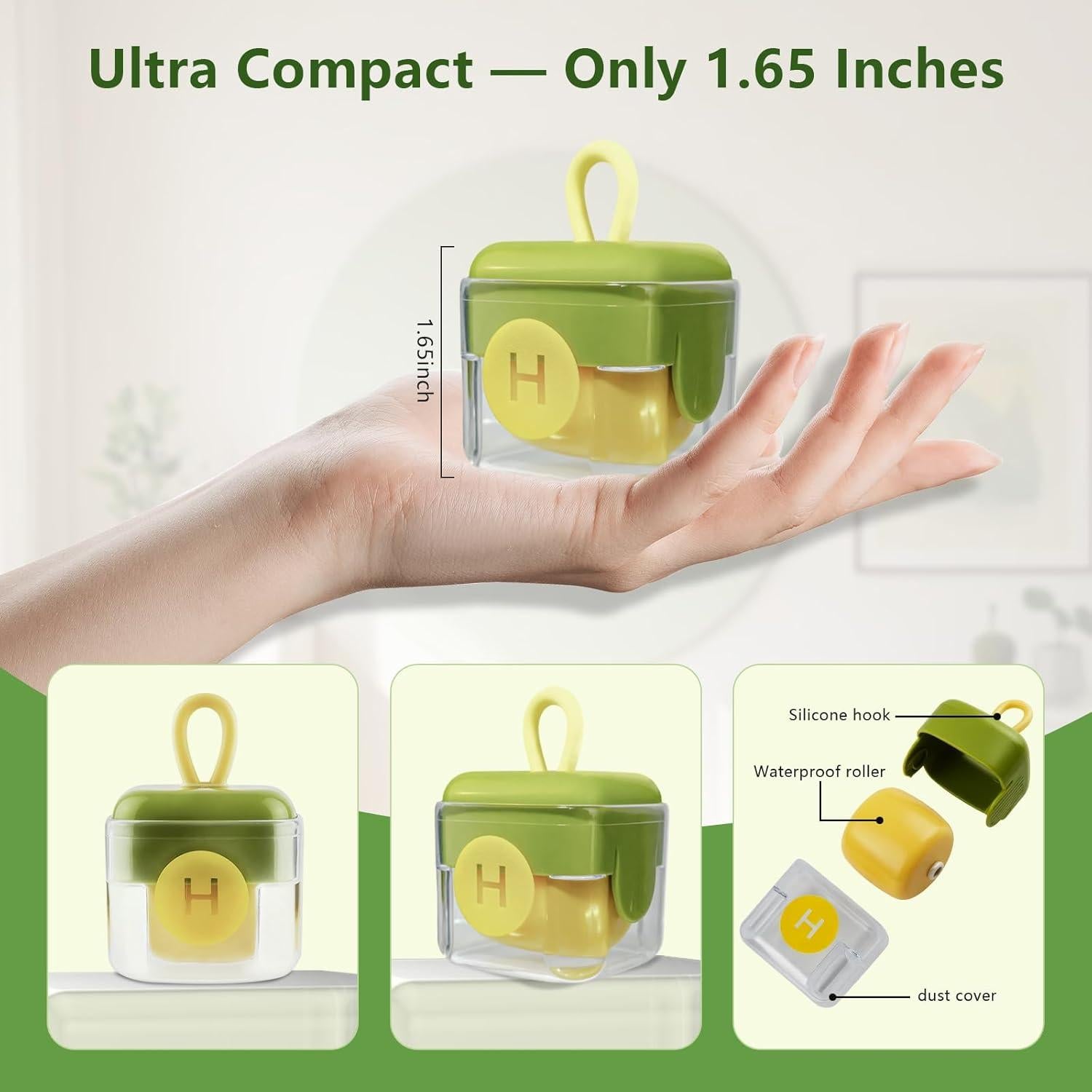 Rodillo de Pelusa Reutilizable Karlstruyn Mini 4.19 cm Verde