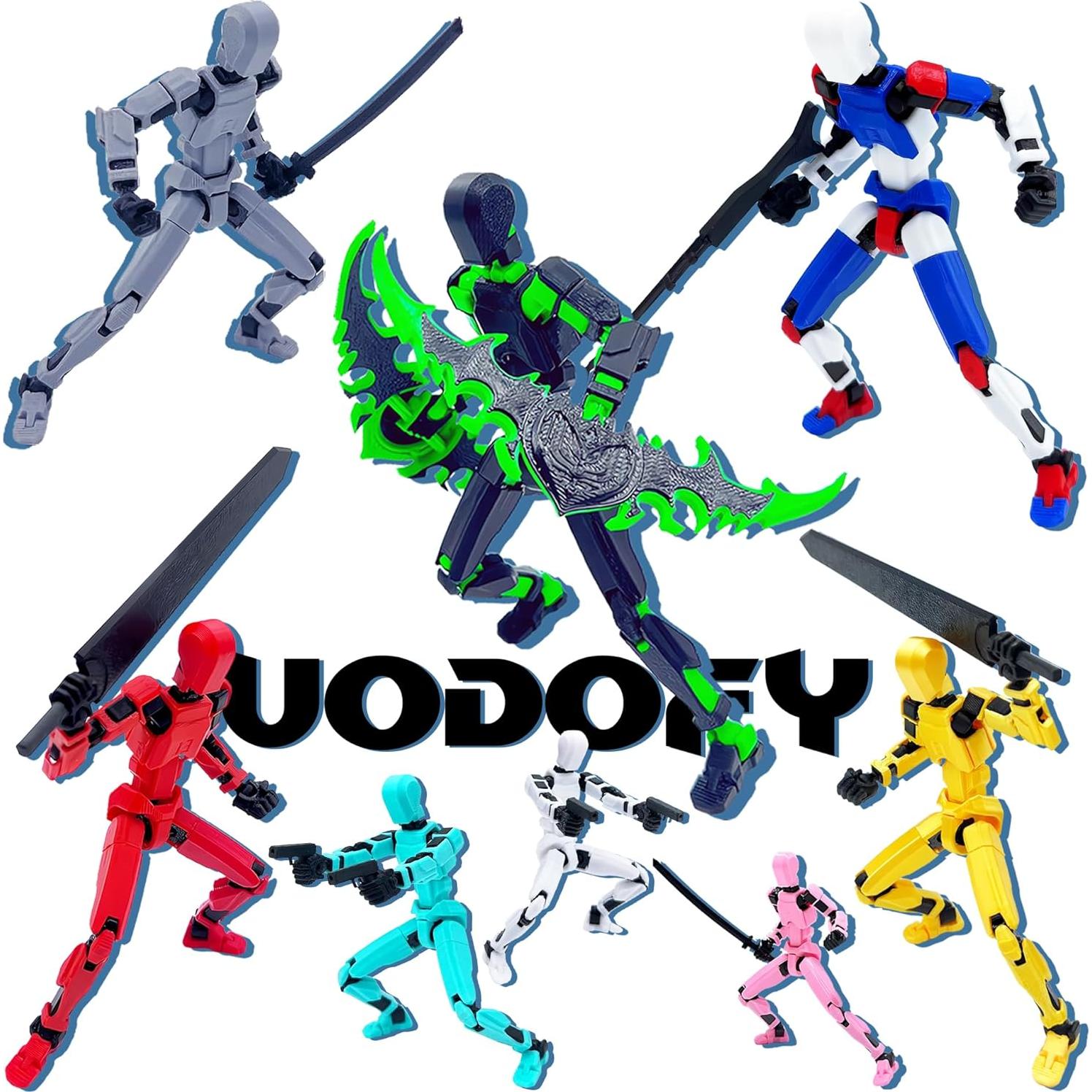 Conjunto de Figuras de Acción T13 Uodofy Modular 3D Negro Naranja