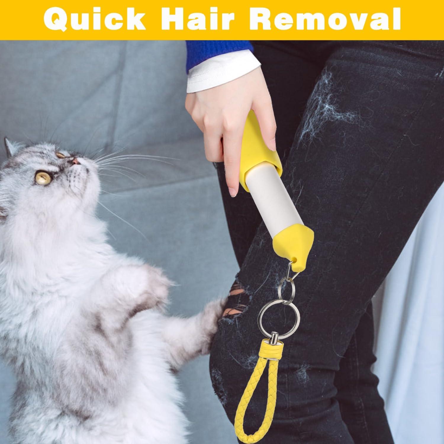 Rodillo Quitapelusas Portátil Astfys Amarillo - 13cm x 4cm