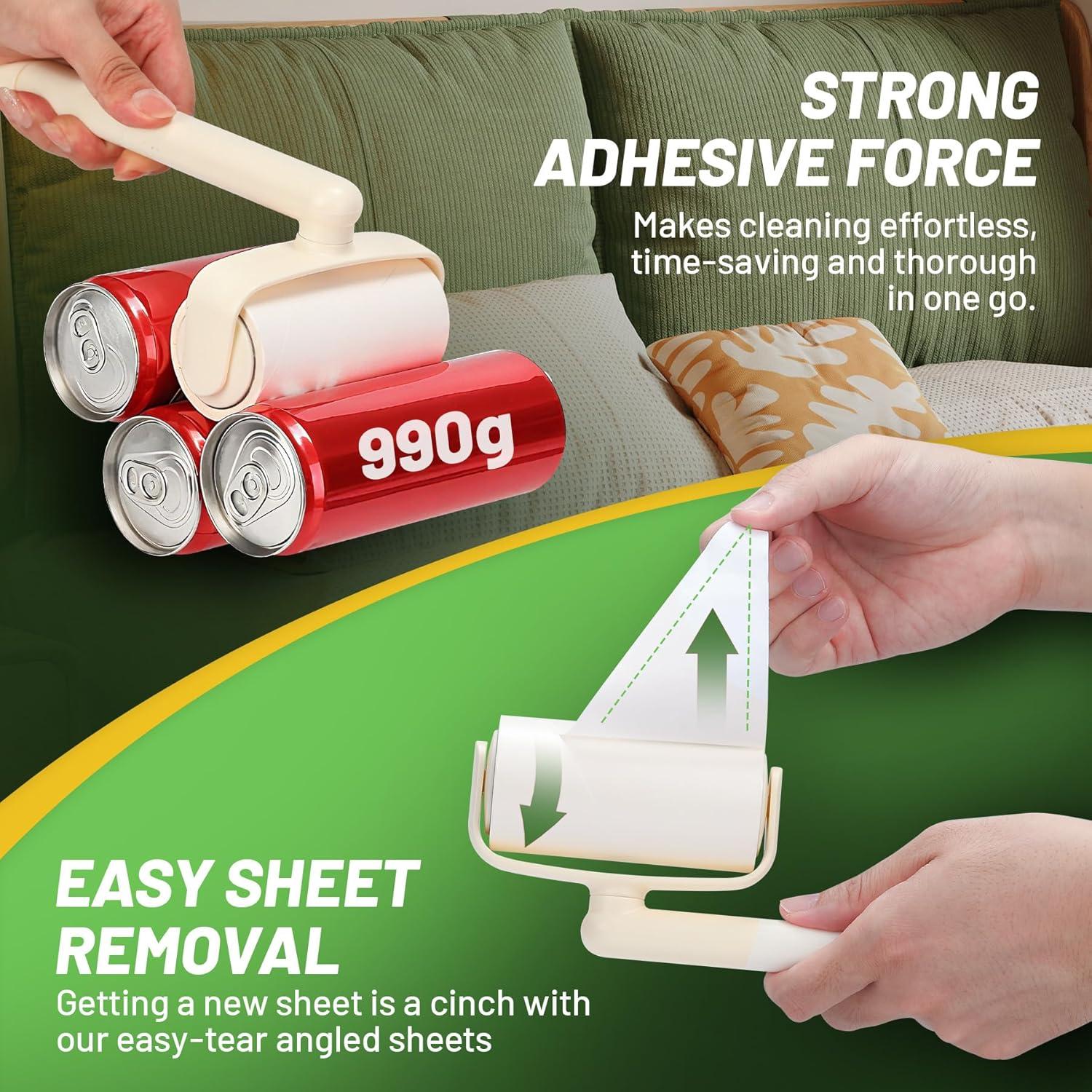 Rodillo de Pelusa 2-en-1 FJRJEB para Pelo de Mascota - 4 Paquetes