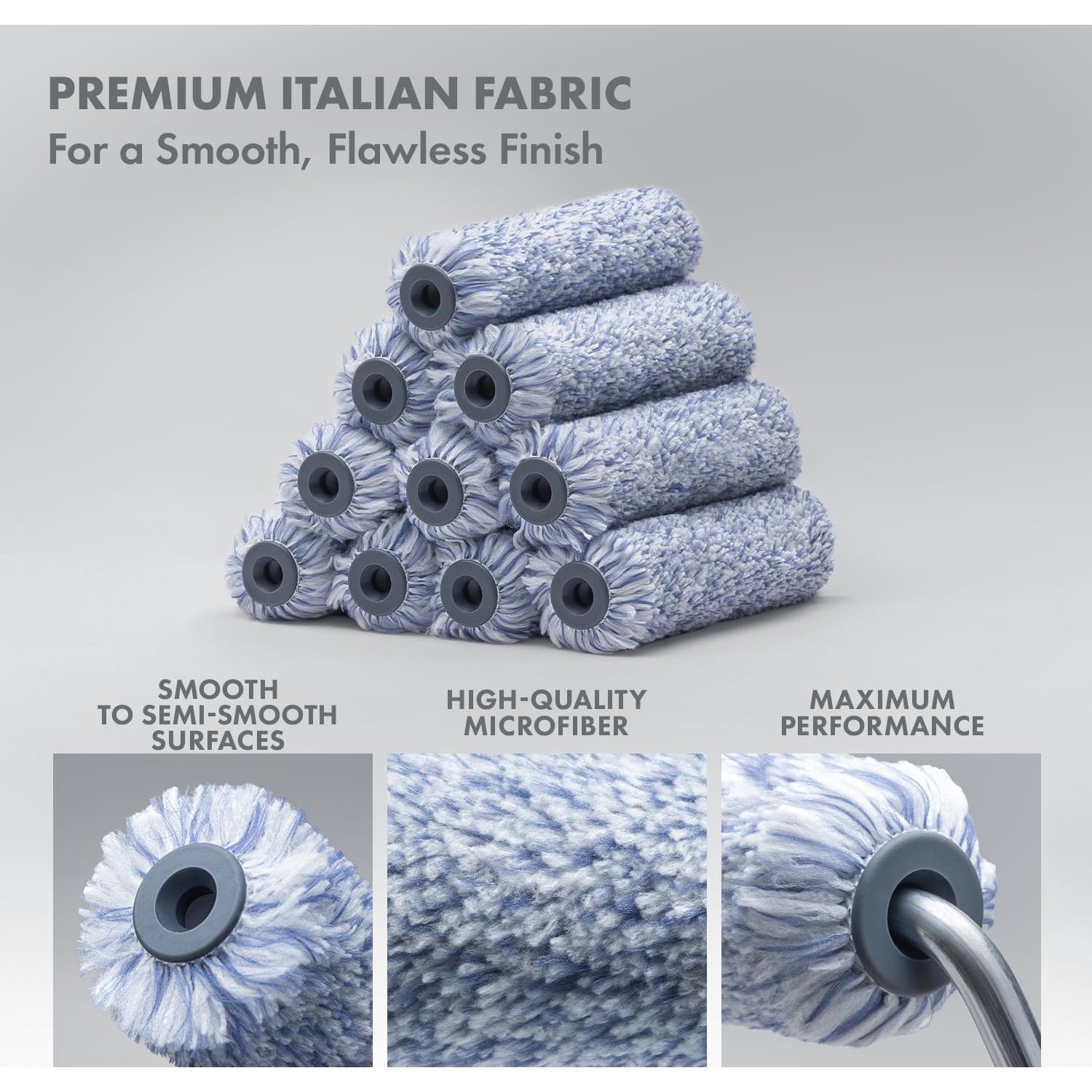 Paquete de 10 Cubiertas de Rodillo de Pintura 4" Remolika