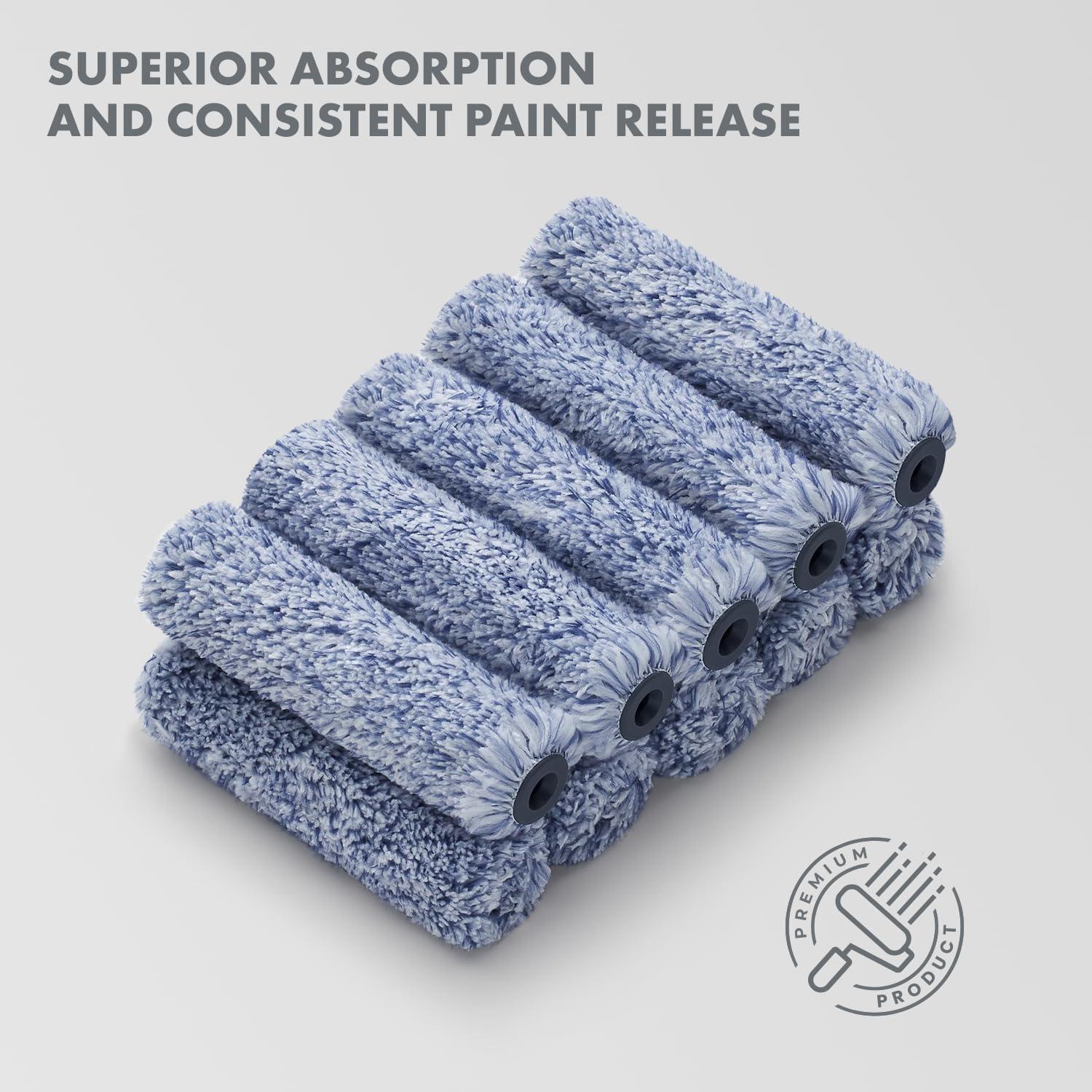 Paquete de 10 Cubiertas de Rodillo de Pintura 4" Remolika