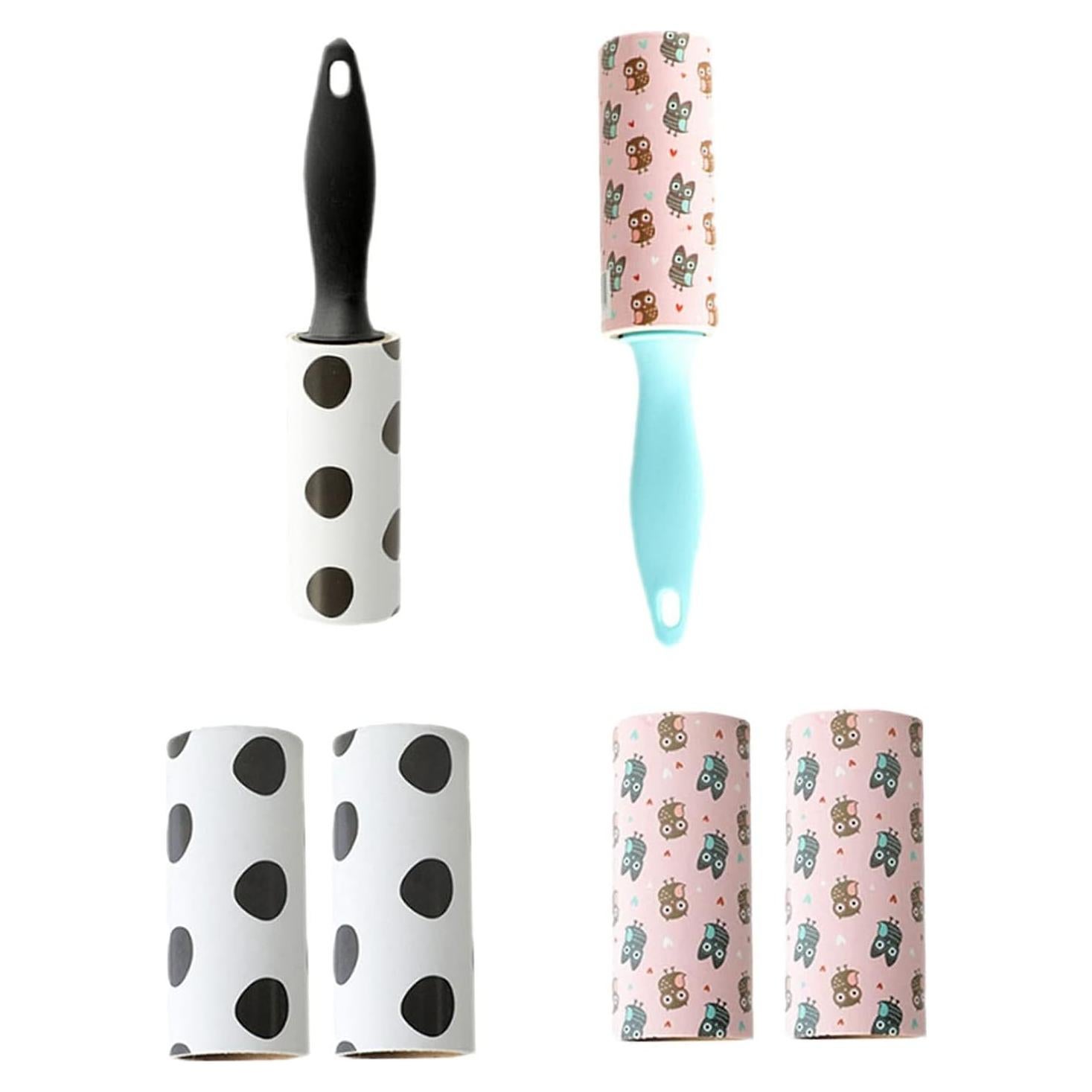 2 Rodillos Adhesivos Mini Portátiles YIKE + 4 Recargas 30 Hojas