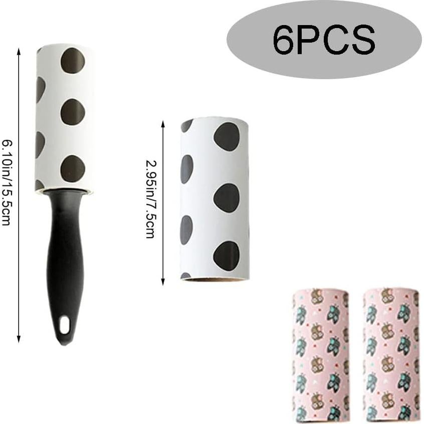 2 Rodillos Adhesivos Mini Portátiles YIKE + 4 Recargas 30 Hojas