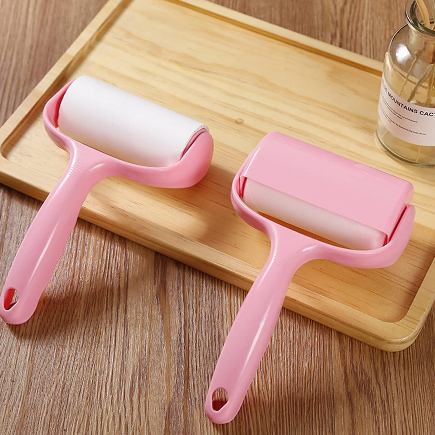 Rodillo Adhesivo para Pelos de Mascotas Nnverseryy Rosa con Recargas