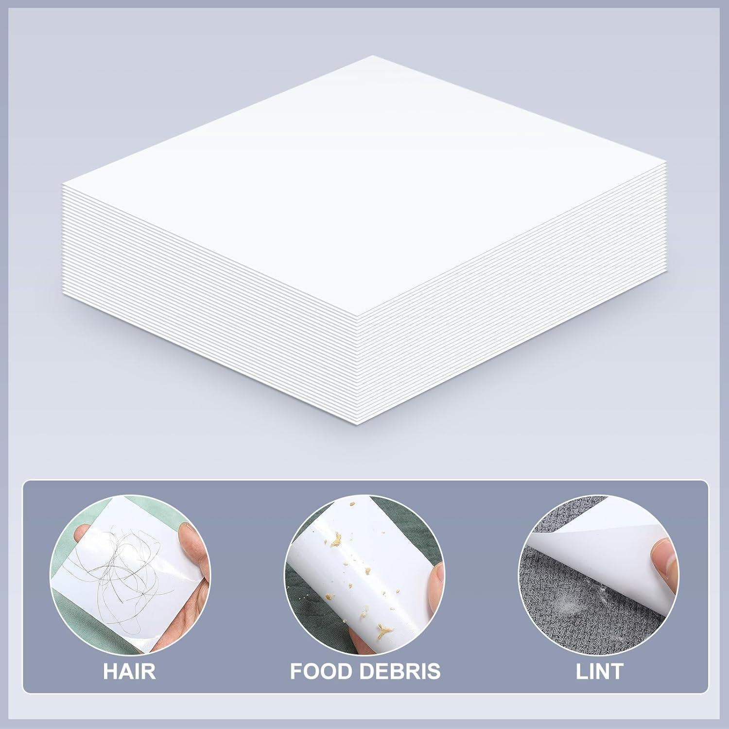 200 Hojas Adhesivas para Quitar Pelusa Affrolling 8x8 cm