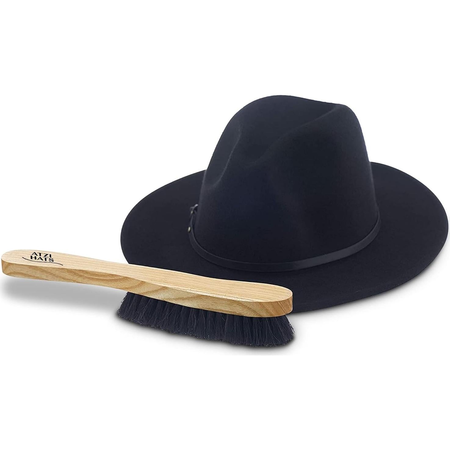Cepillo para Sombreros Atzi Hats 100% Pelo de Caballo Negro