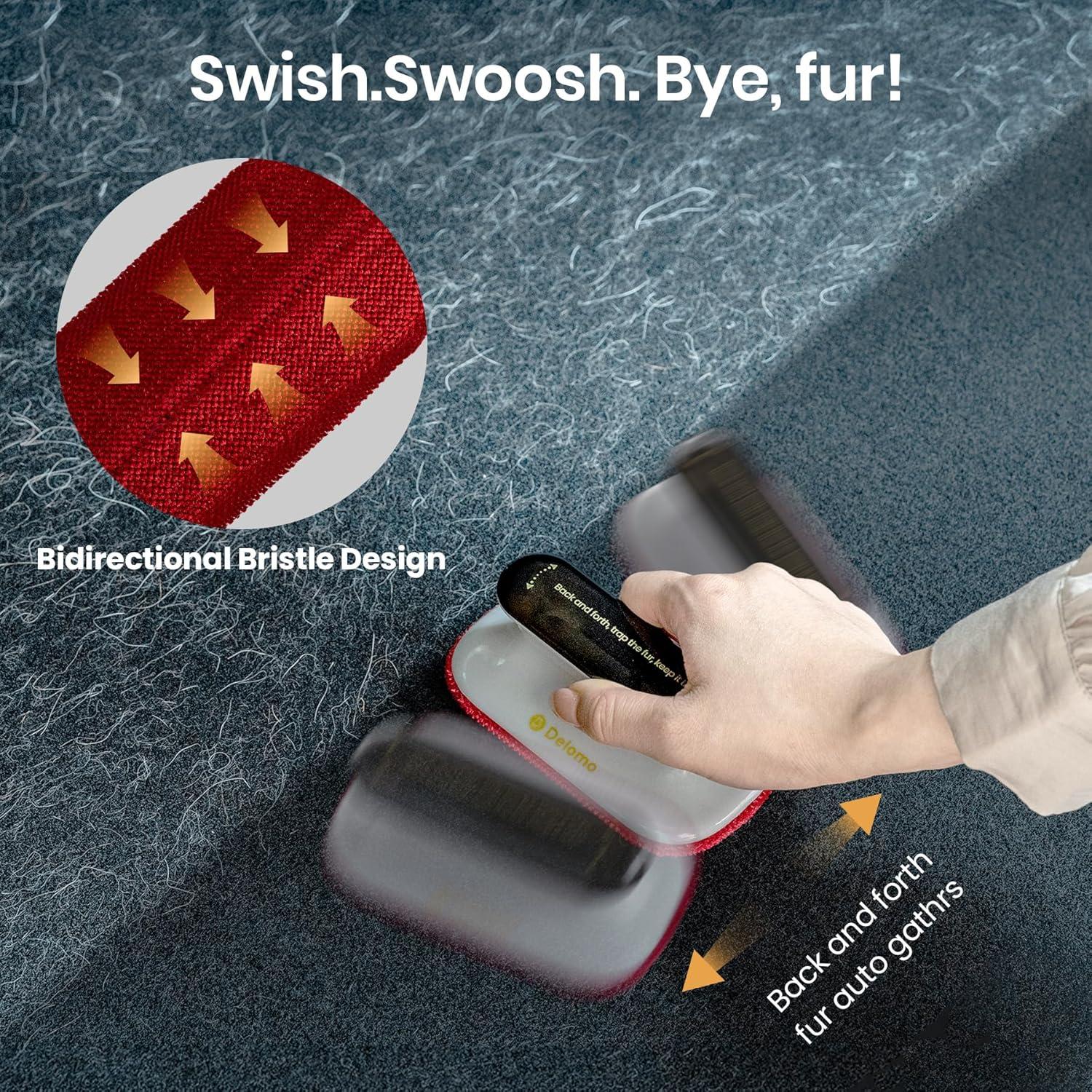 DELOMO Removedor de Pelo de Mascota para Auto 12x7 cm