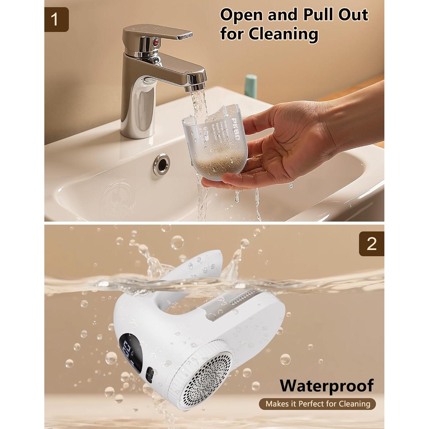 Afeitadora de tela eléctrica PKBD FS blanca IPX6 recargable