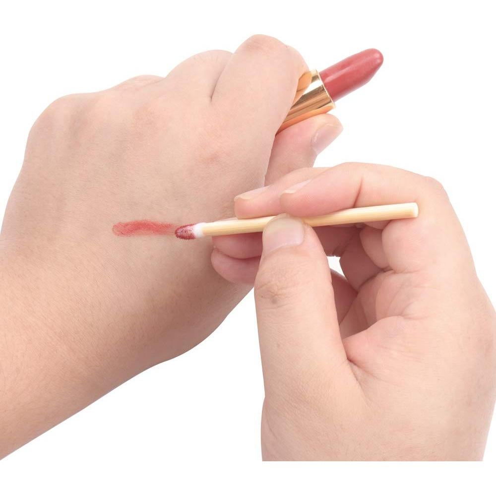 100 Varitas de Brillo Labial Desechables Myaokue de Bambú