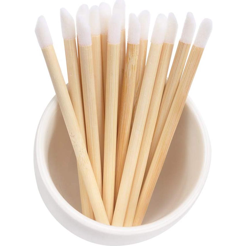 100 Varitas de Brillo Labial Desechables Myaokue de Bambú