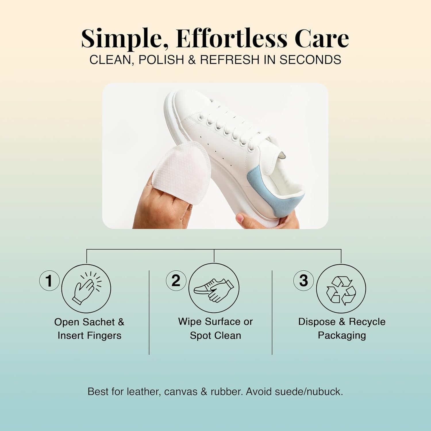 Guantes de Limpieza PROPR - 30 Paquetes Veganos para Zapatos y Cuero