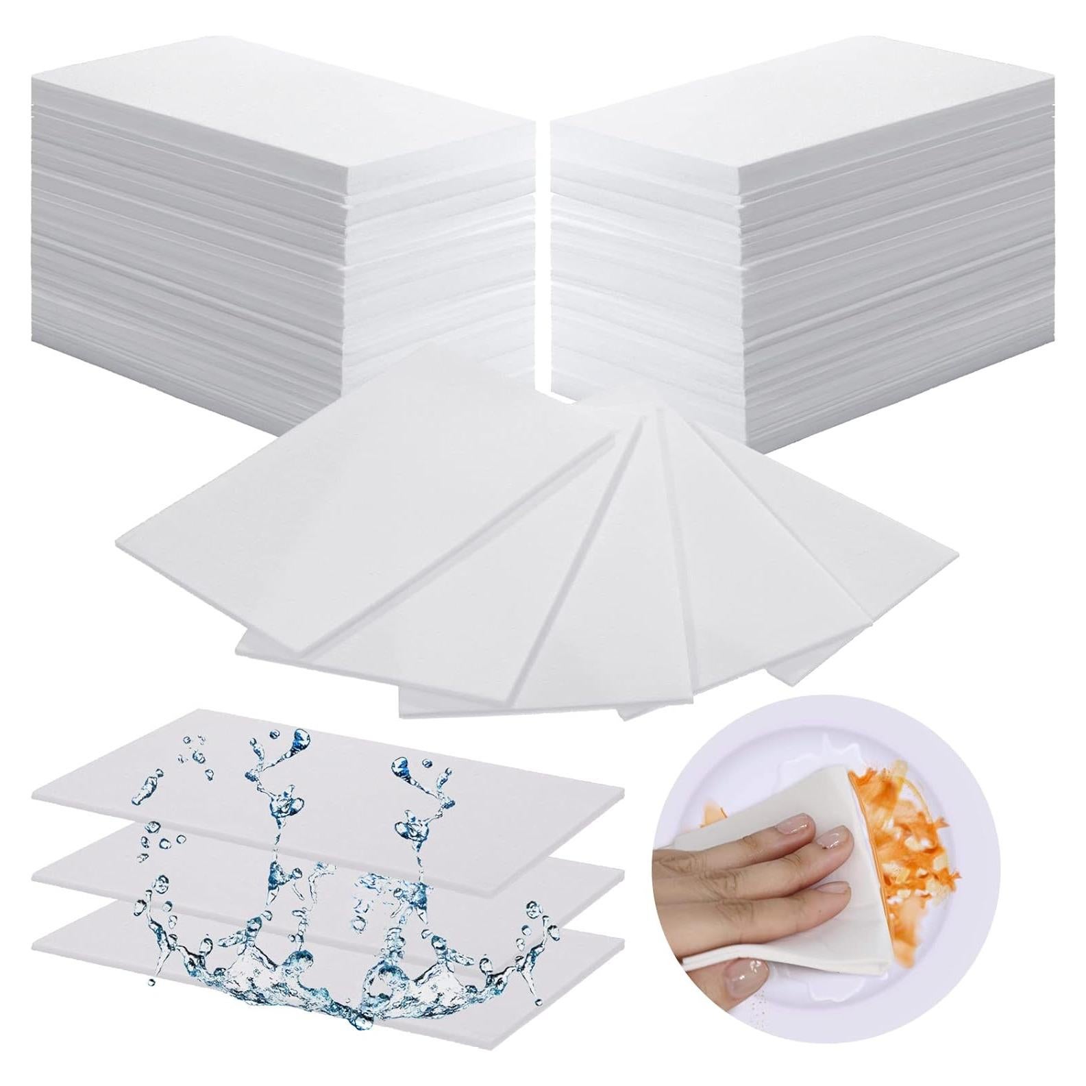 100 Hojas de Borrador Esponjas Desechables Sawysine 15x9cm