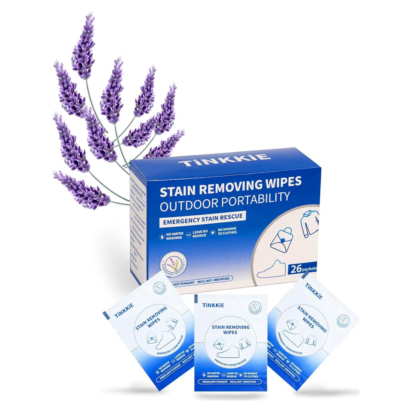 Toallitas Quitamanchas Portátiles TiNKKiE - 26 Pcs, 12.4x5x8.4cm