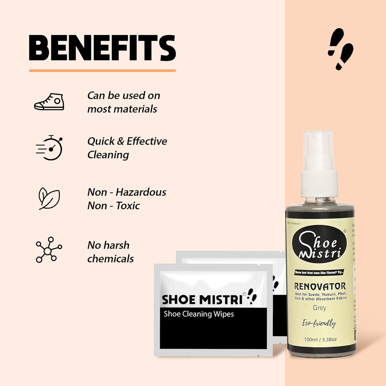 Renovador de Zapatos Shoe Mistri Spray Pulidor Ecológico 900ml