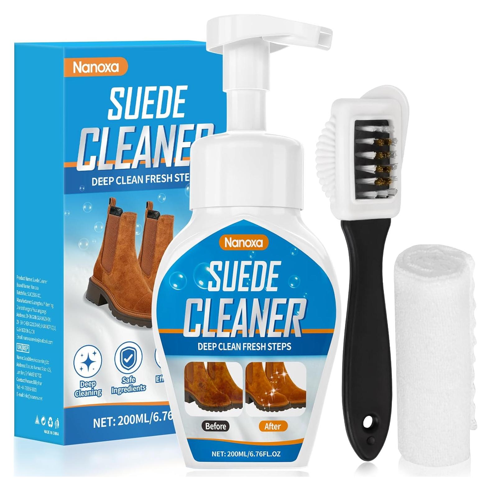 Limpiador de Ante Nanoxa 200 ml con Cepillo y Toalla