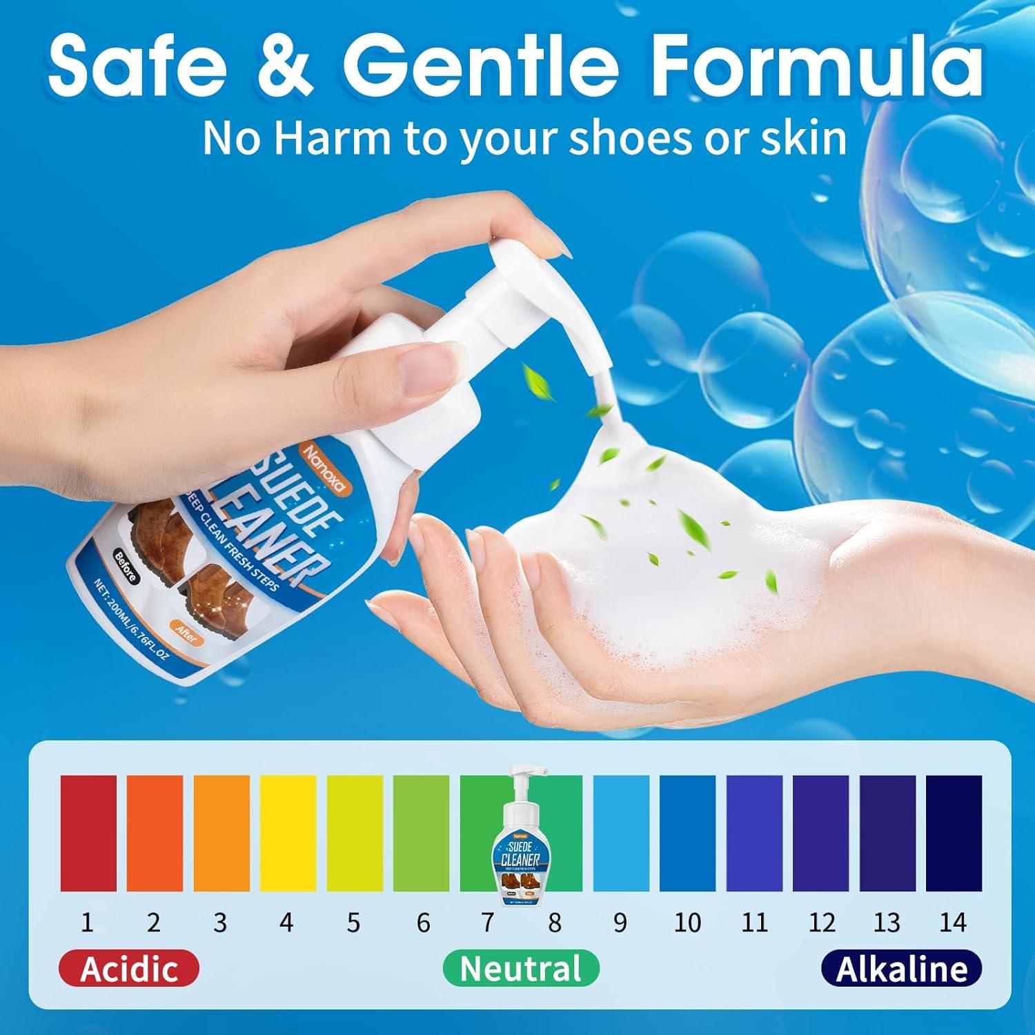 Limpiador de Ante Nanoxa 200 ml con Cepillo y Toalla