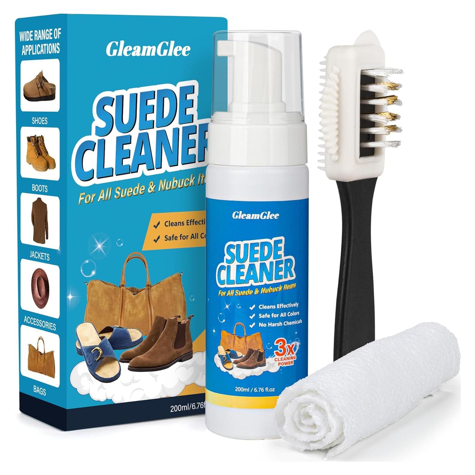 Kit Limpiador de Ante GleamGlee 330g - Restaura Zapatos y Botas