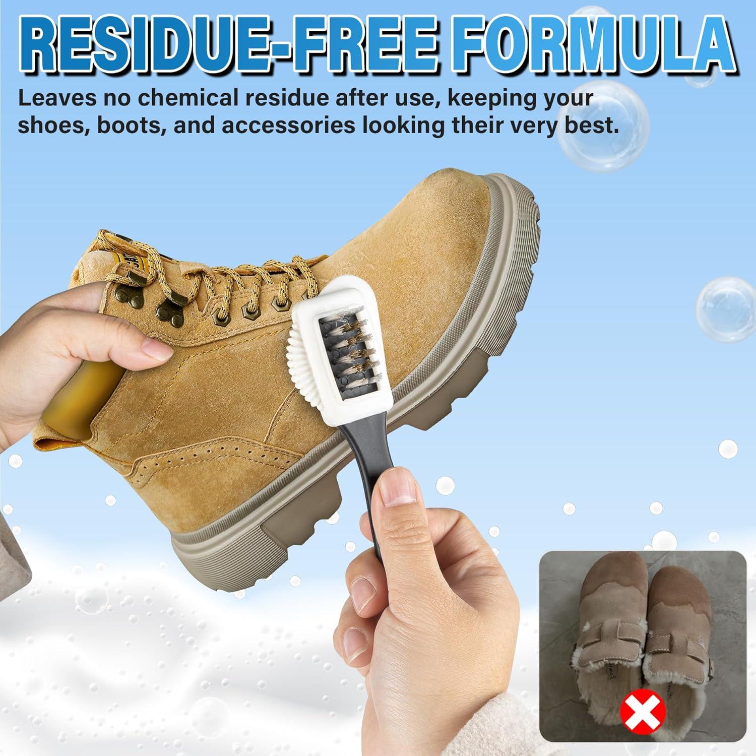 Kit Limpiador de Ante GleamGlee 330g - Restaura Zapatos y Botas