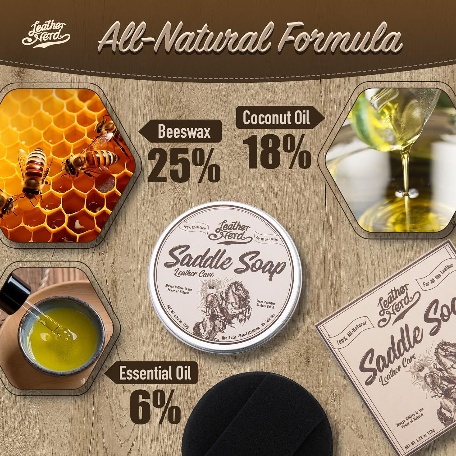 Jabón Limpiador y Acondicionador de Cuero Leather Nerd 150g