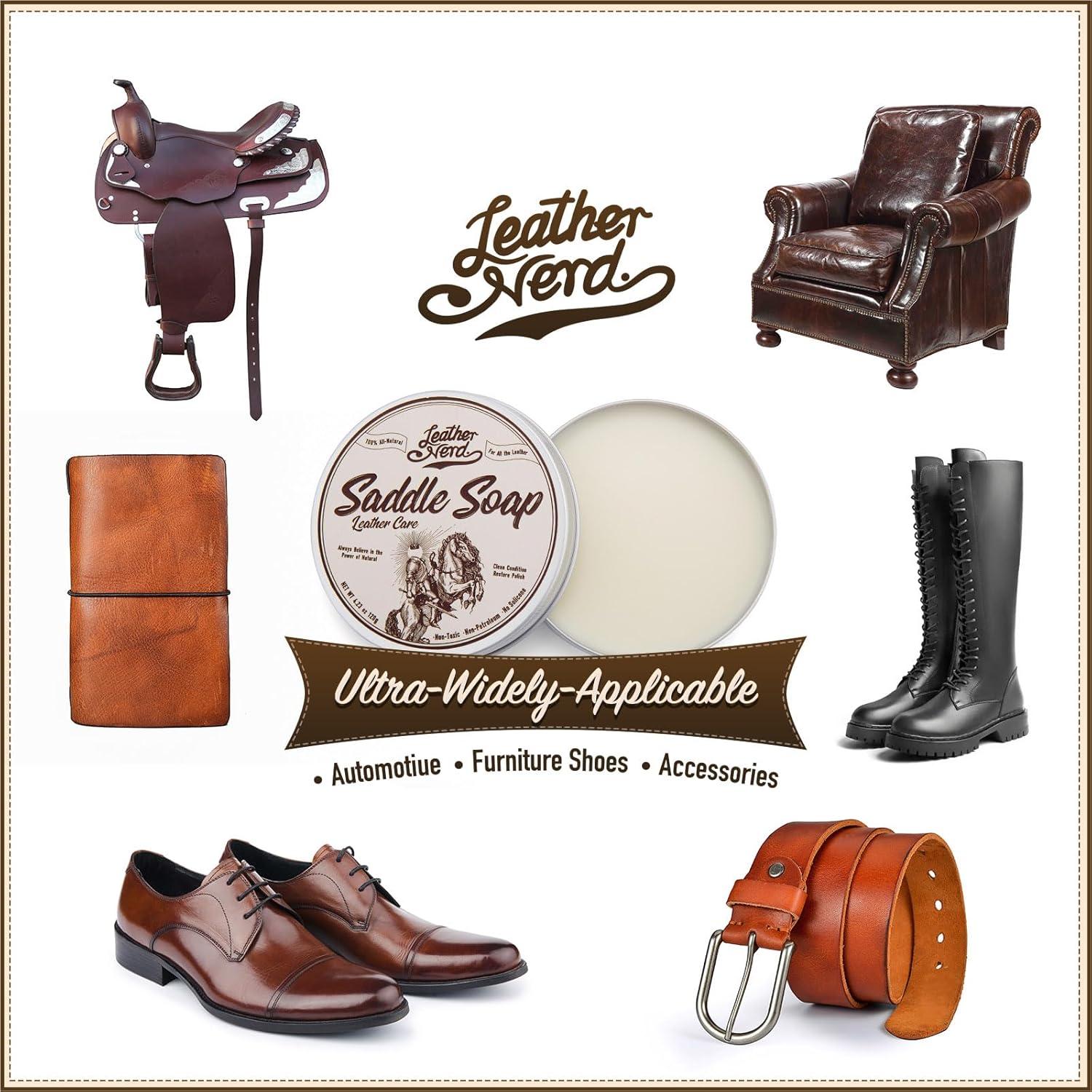 Jabón Limpiador y Acondicionador de Cuero Leather Nerd 150g