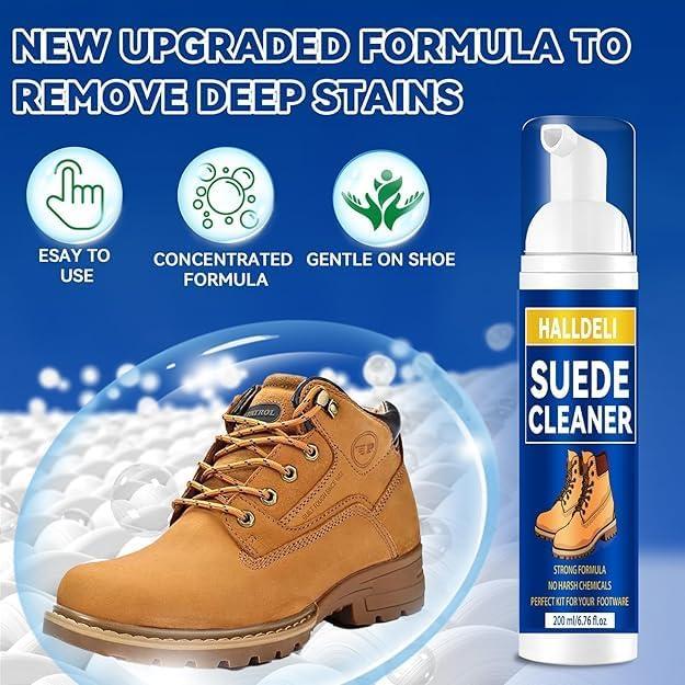 Kit de Limpieza de Zapatos de Ante Halldeli 200ml con Cepillo