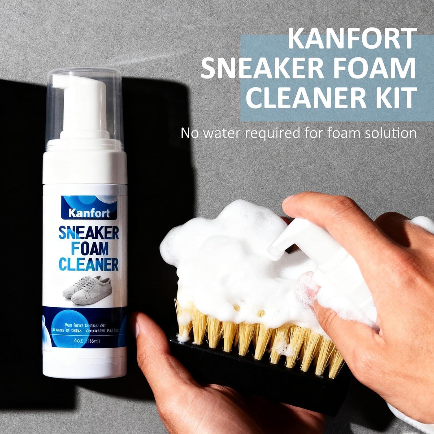 Kit Limpiador de Zapatos Kanfort - Espuma Sin Agua 226g