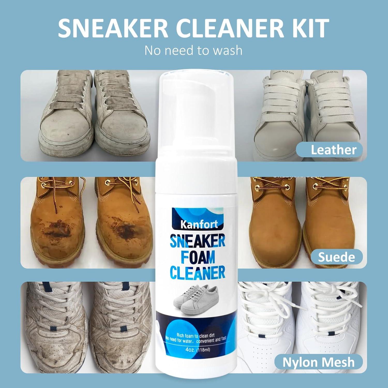 Kit Limpiador de Zapatos Kanfort - Espuma Sin Agua 226g