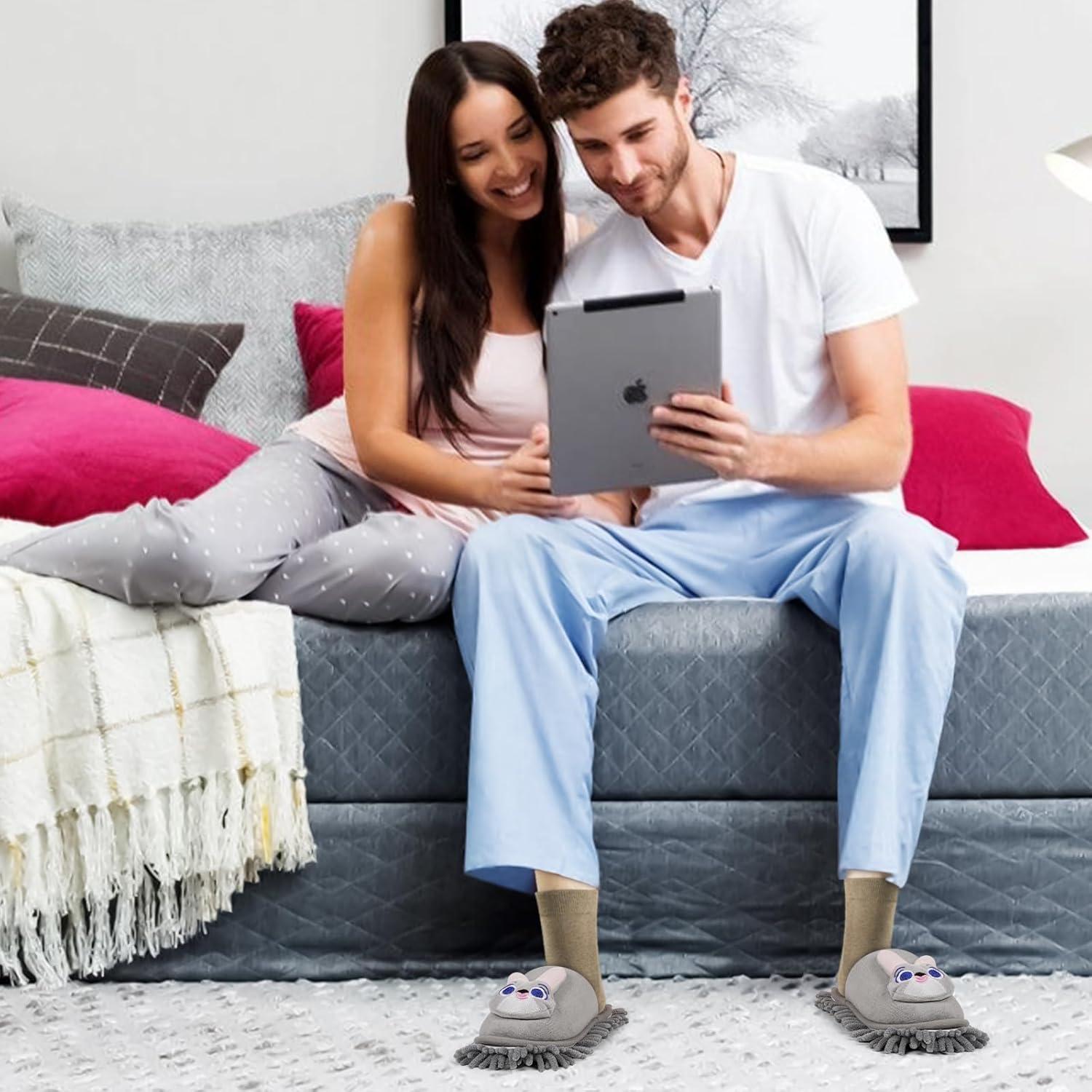 Zapatillas Mopa Microfibra Liitrton Conejo Gris 7-9 Mujeres