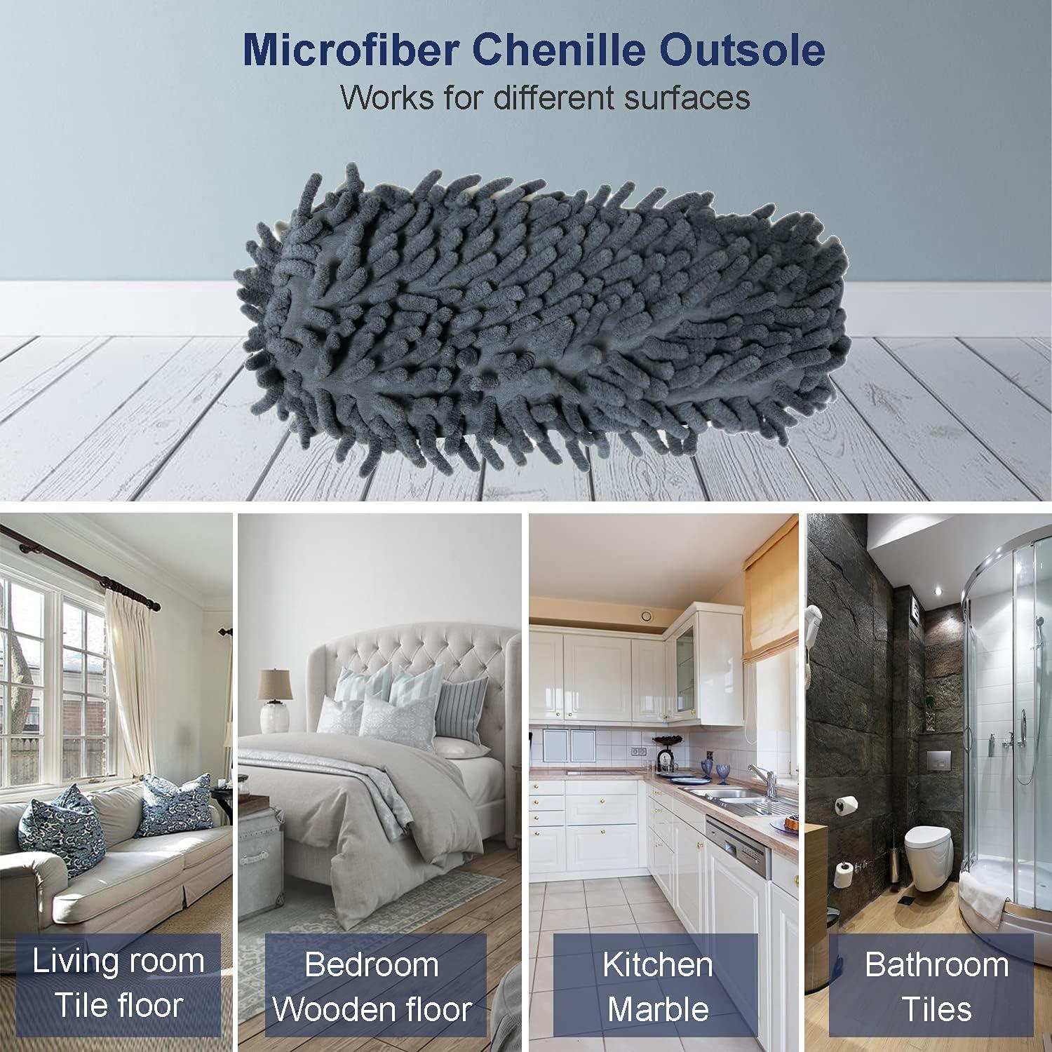 Zapatillas de limpieza de microfibra Friendly House Rosa 9-10.5