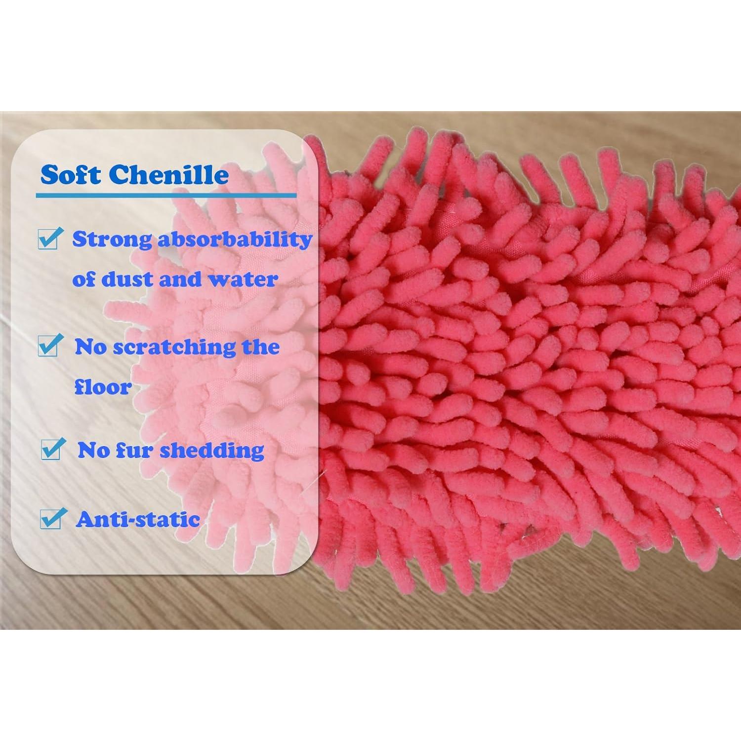 Zapatillas de limpieza de microfibra Friendly House Rosa 9-10.5