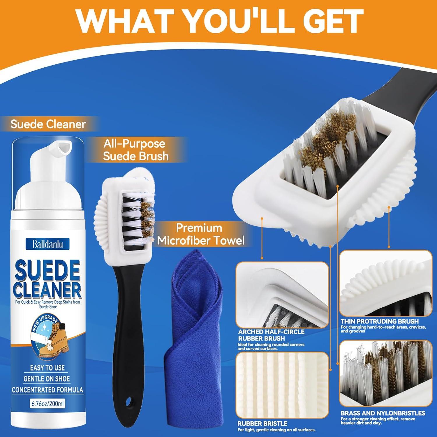 Limpiador de Zapatos de Ante Balldanlu 200ml con Cepillo