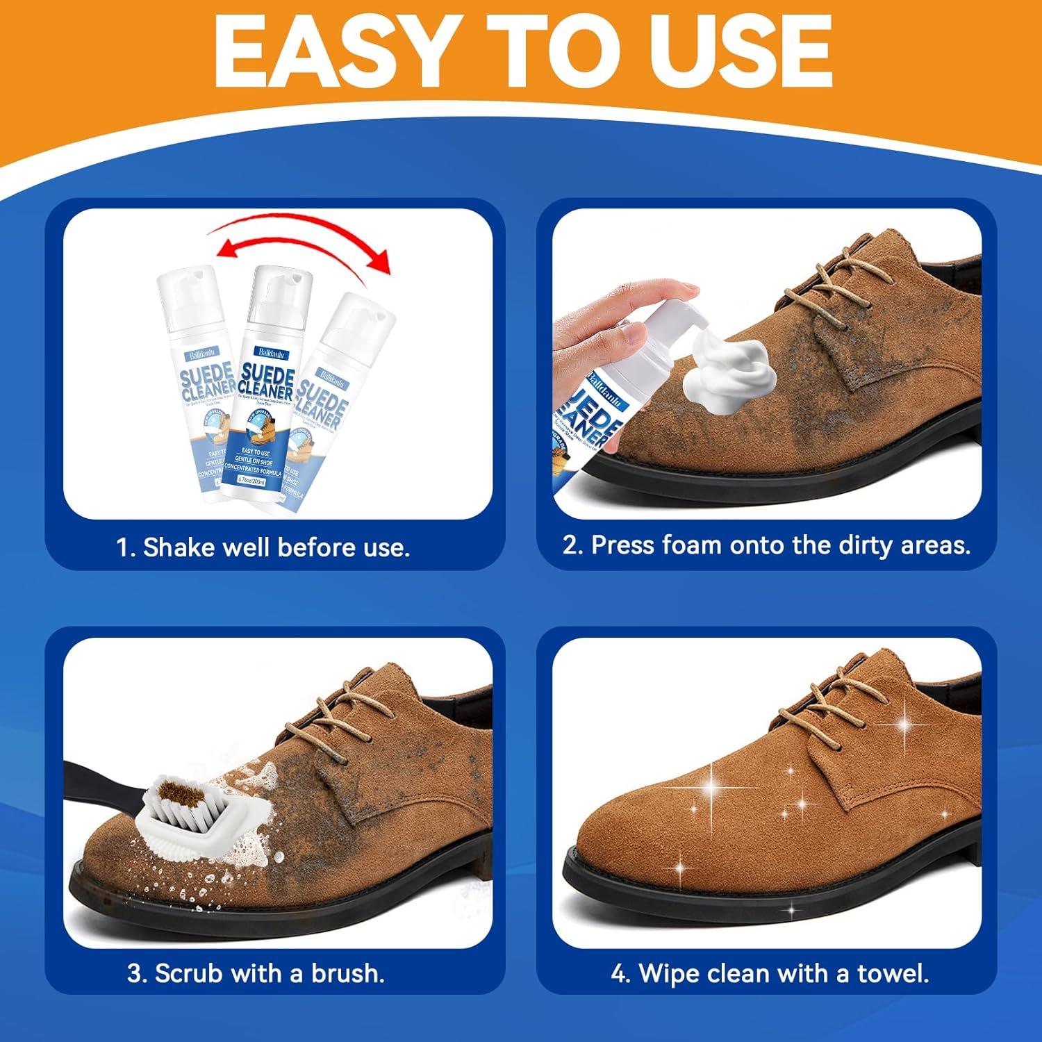 Limpiador de Zapatos de Ante Balldanlu 200ml con Cepillo