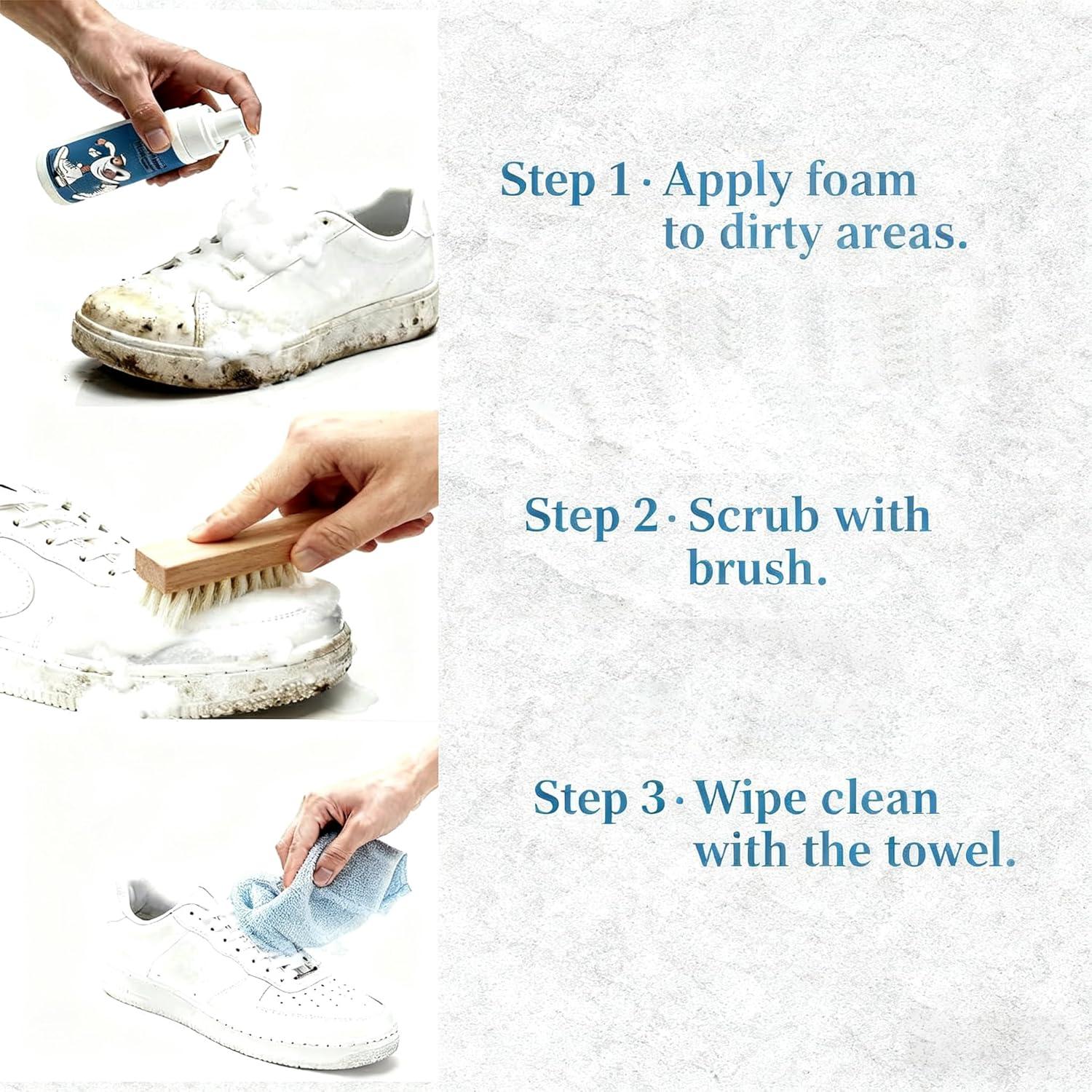 Kit de Limpieza de Zapatos TUOSANTER 3 en 1 - Sin Agua, 200ml