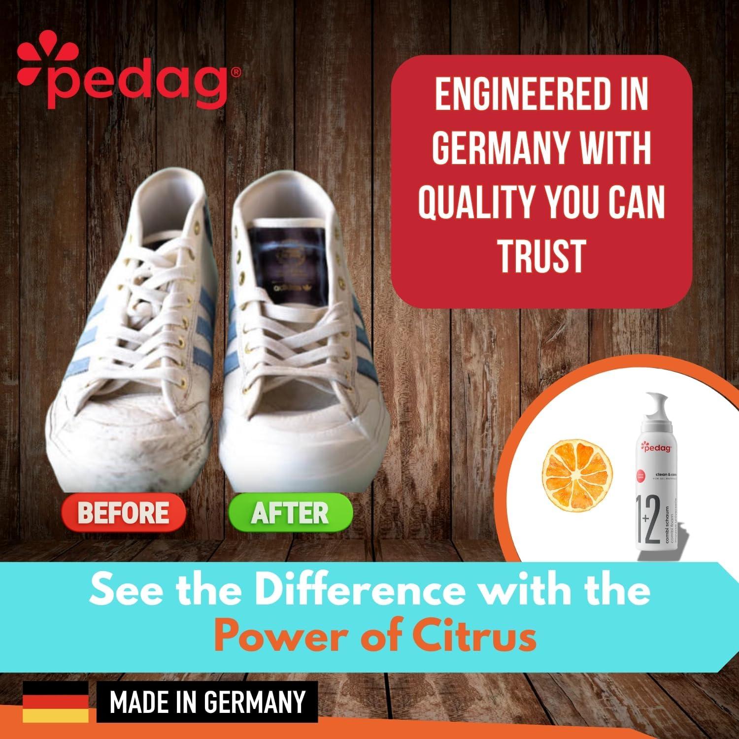 Kit de Limpieza de Zapatos Pedag 3.7oz - Limpiador Combi para Cuero y Suede